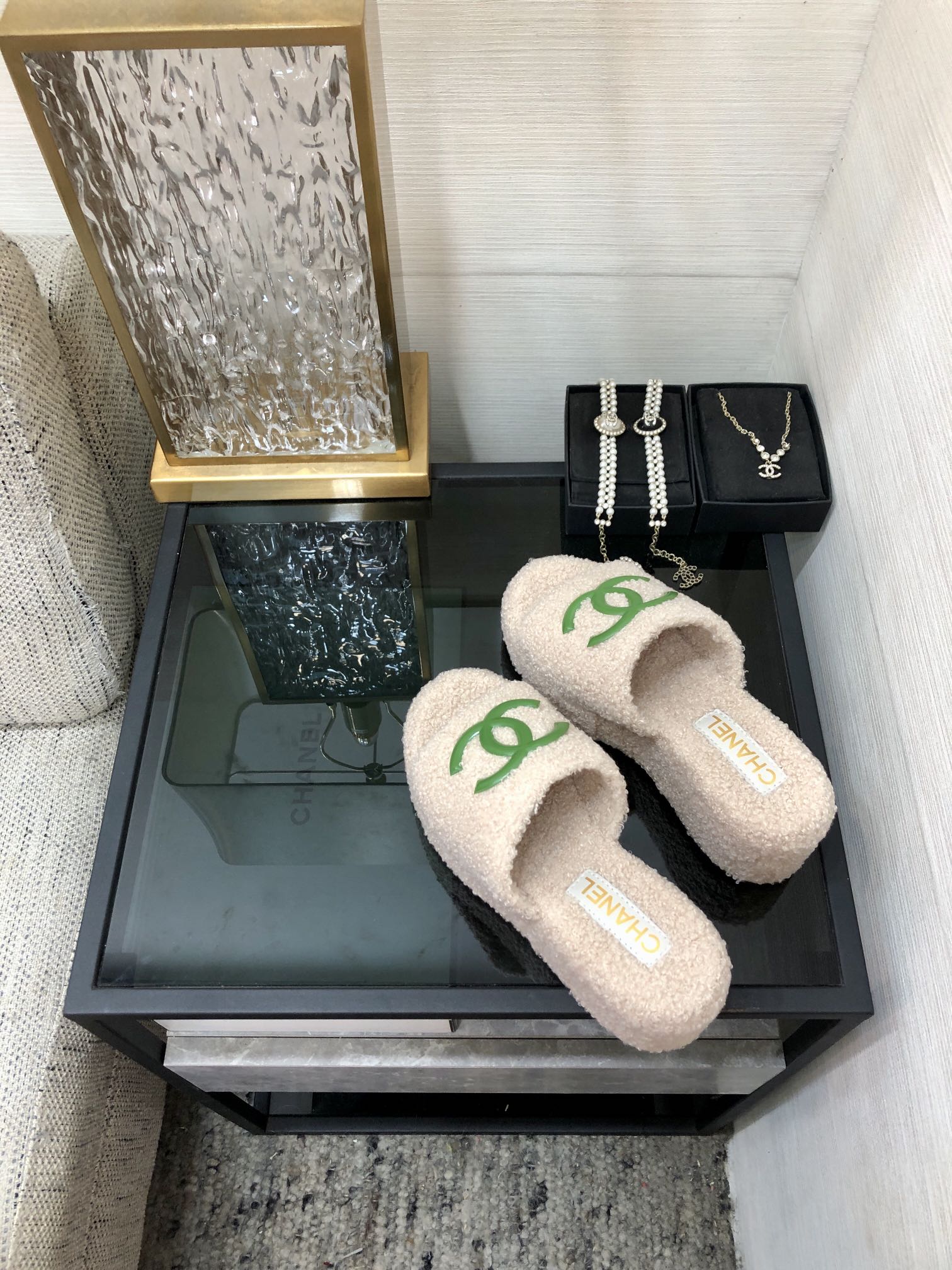 CC Wedge Sandal Beige Wool