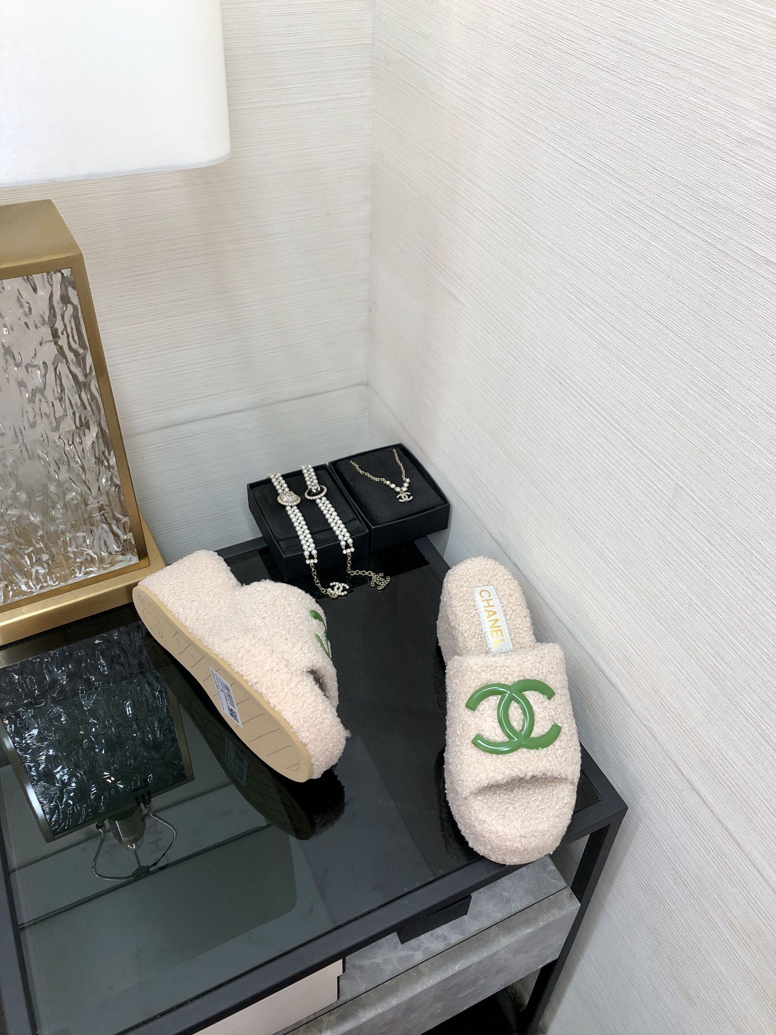 CC Wedge Sandal Beige Wool