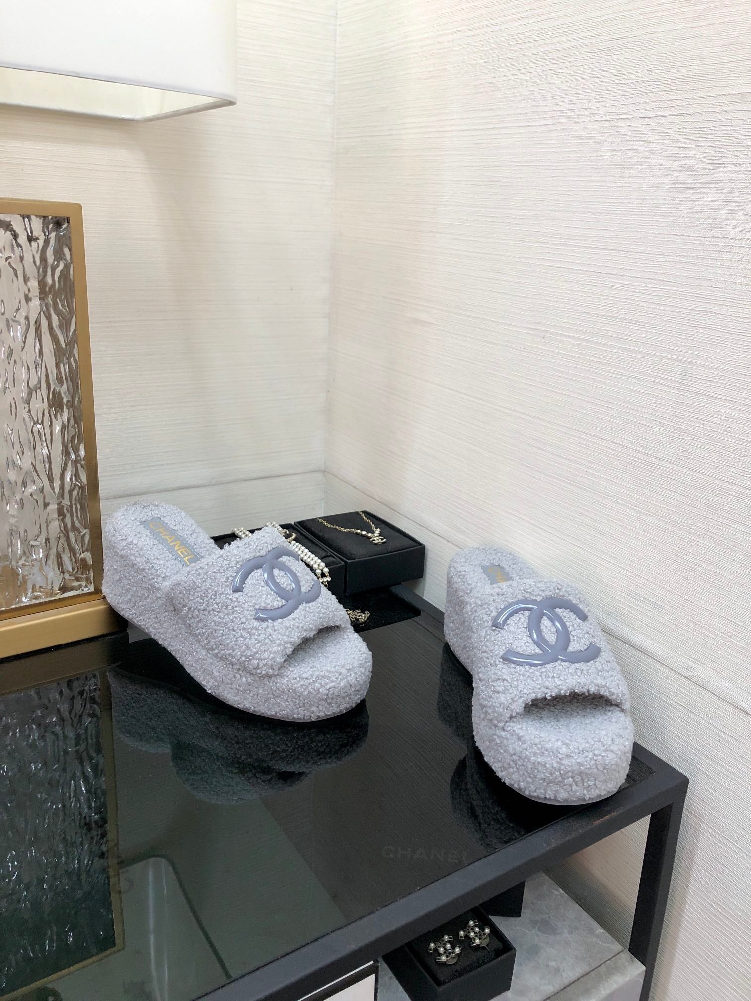 CC wedge Sandal Grey Wool