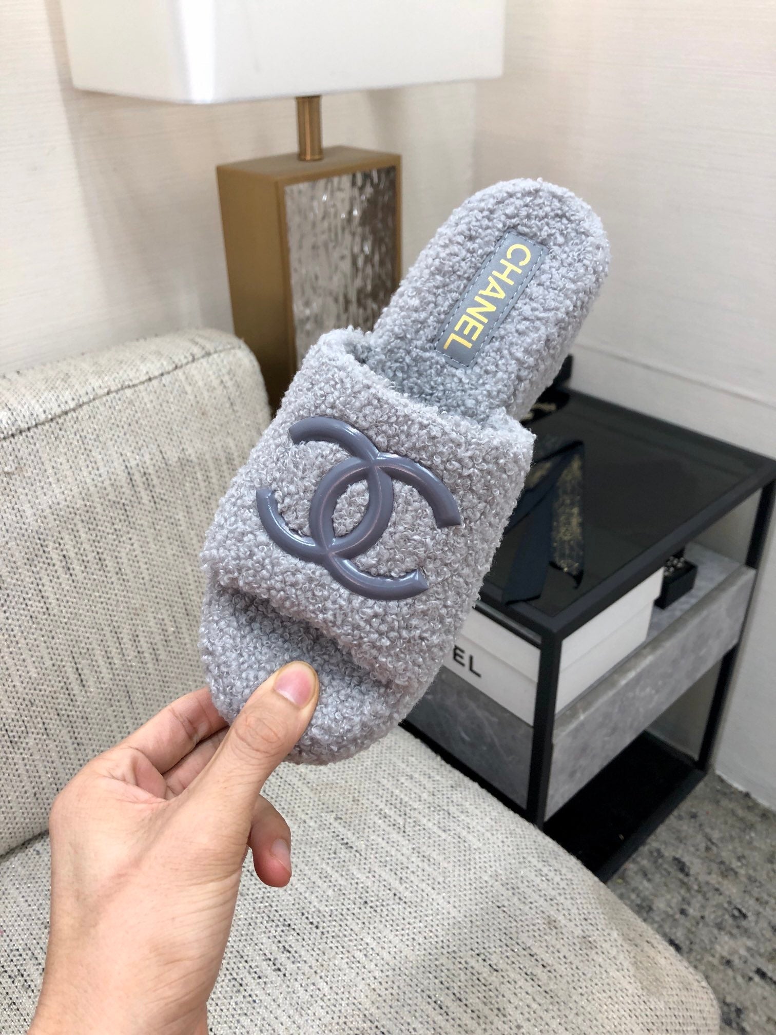 CC wedge Sandal Grey Wool