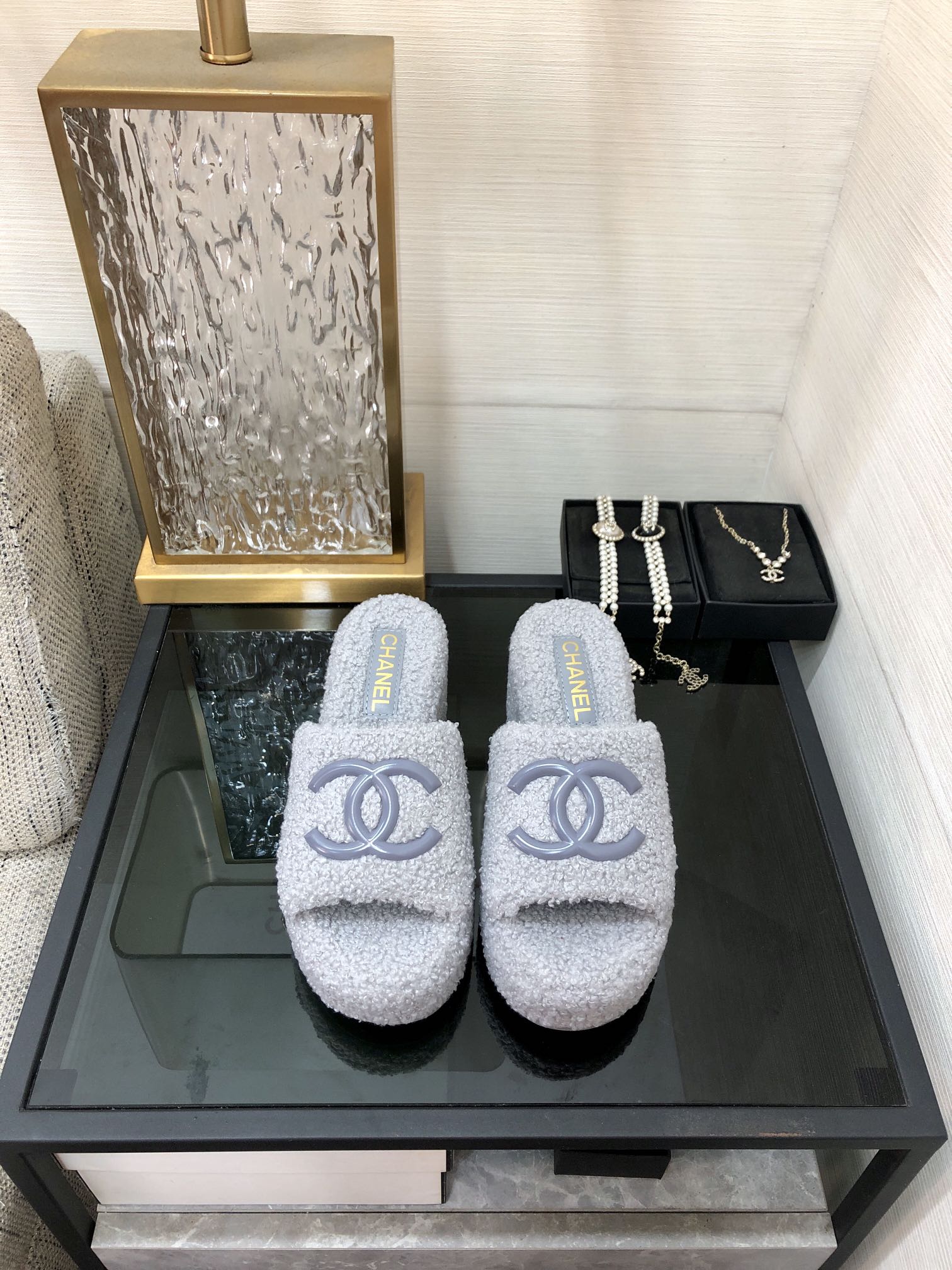 CC wedge Sandal Grey Wool