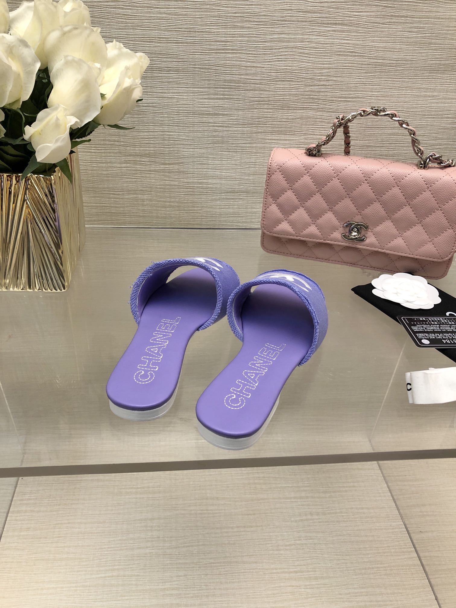 CC 25C Slippers Purple Fabric Material 212966