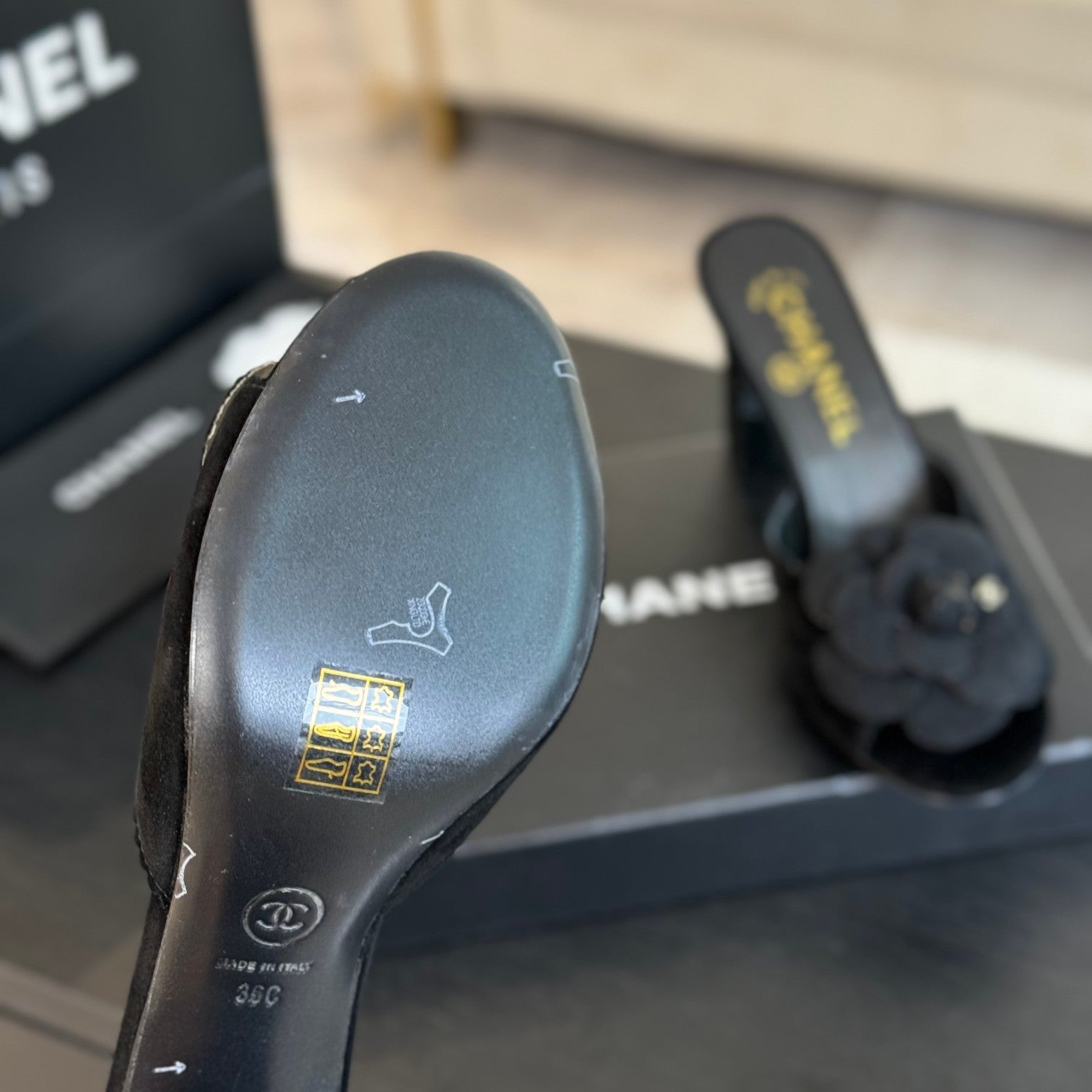 CC Mules 80mm Black Suede