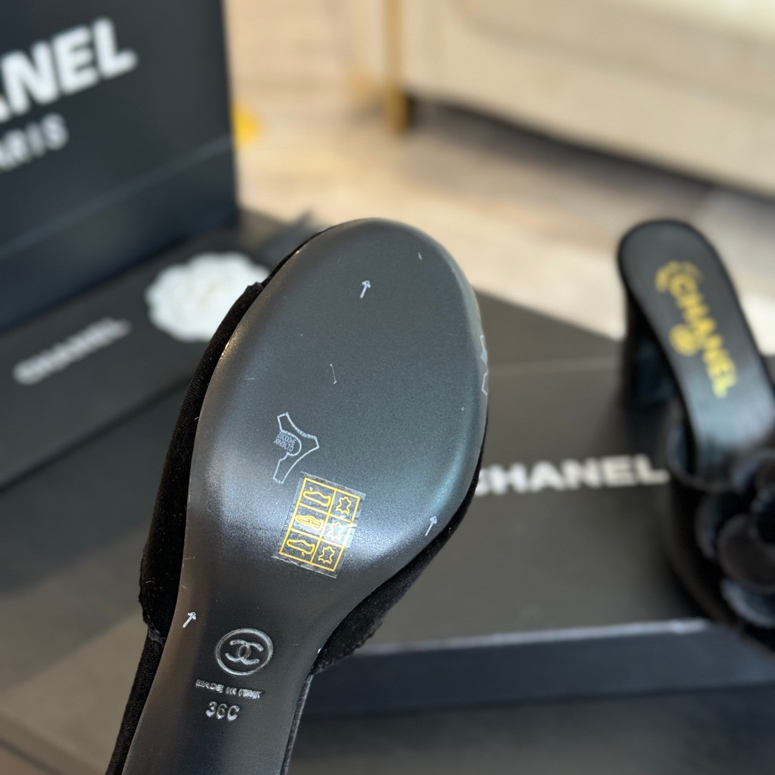 CC Mules 80mm Black Velvet