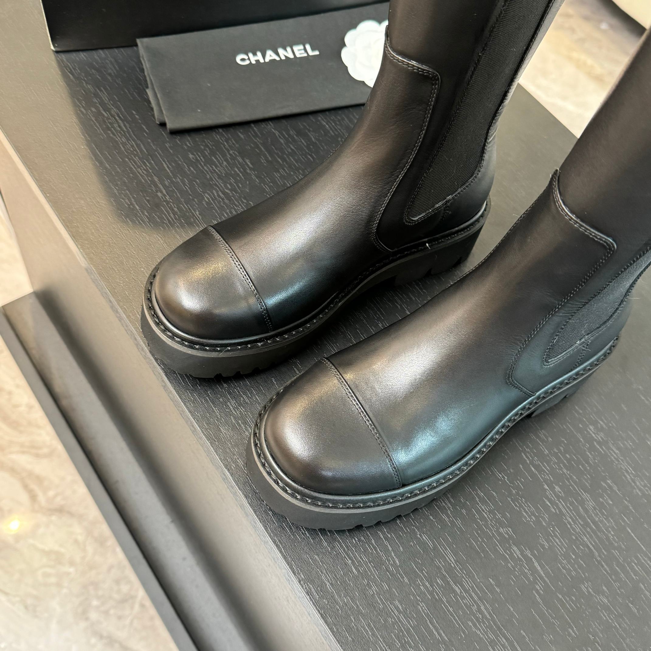 CC Chelsea High Boots Black Cowhide