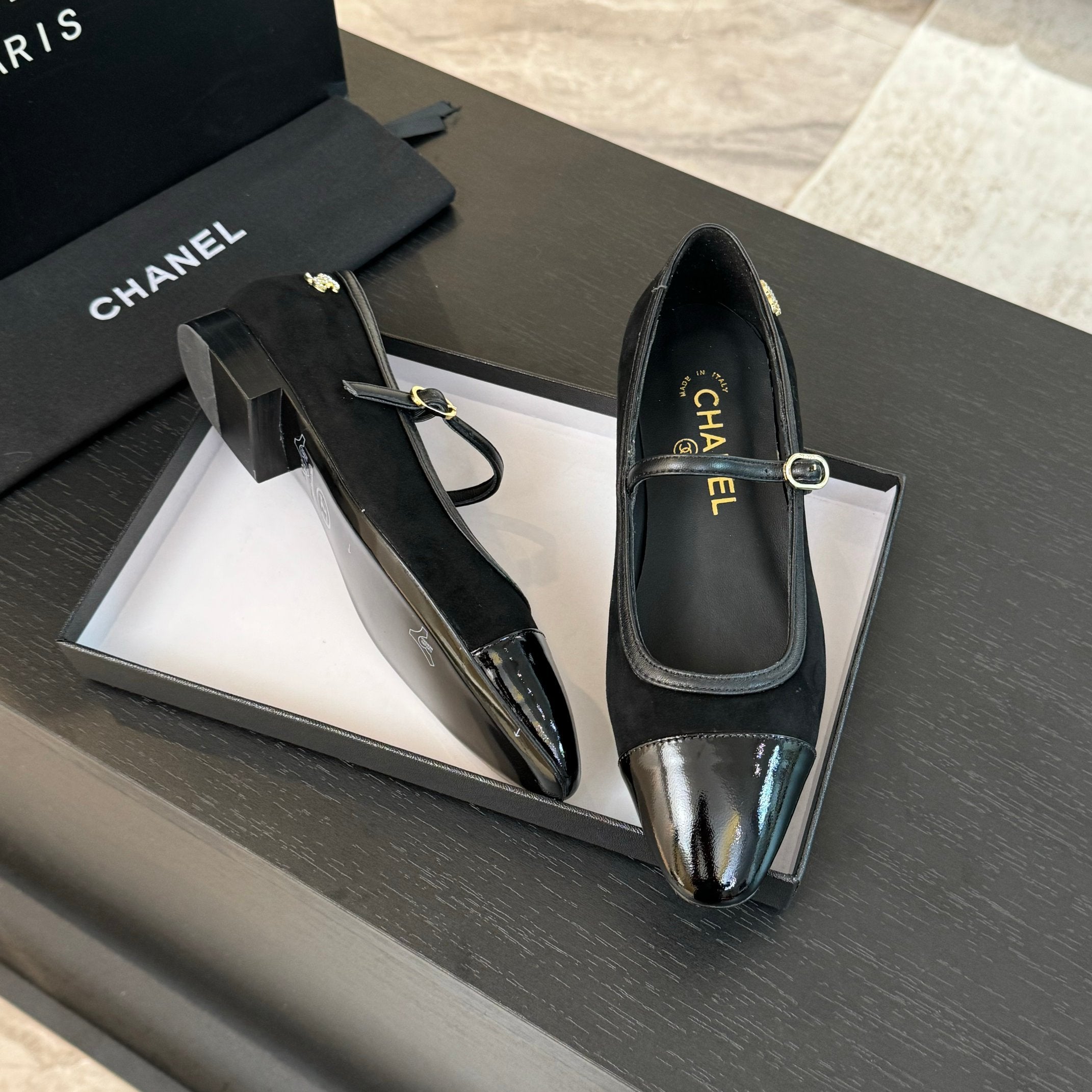 CC Mary Jane Black Suede