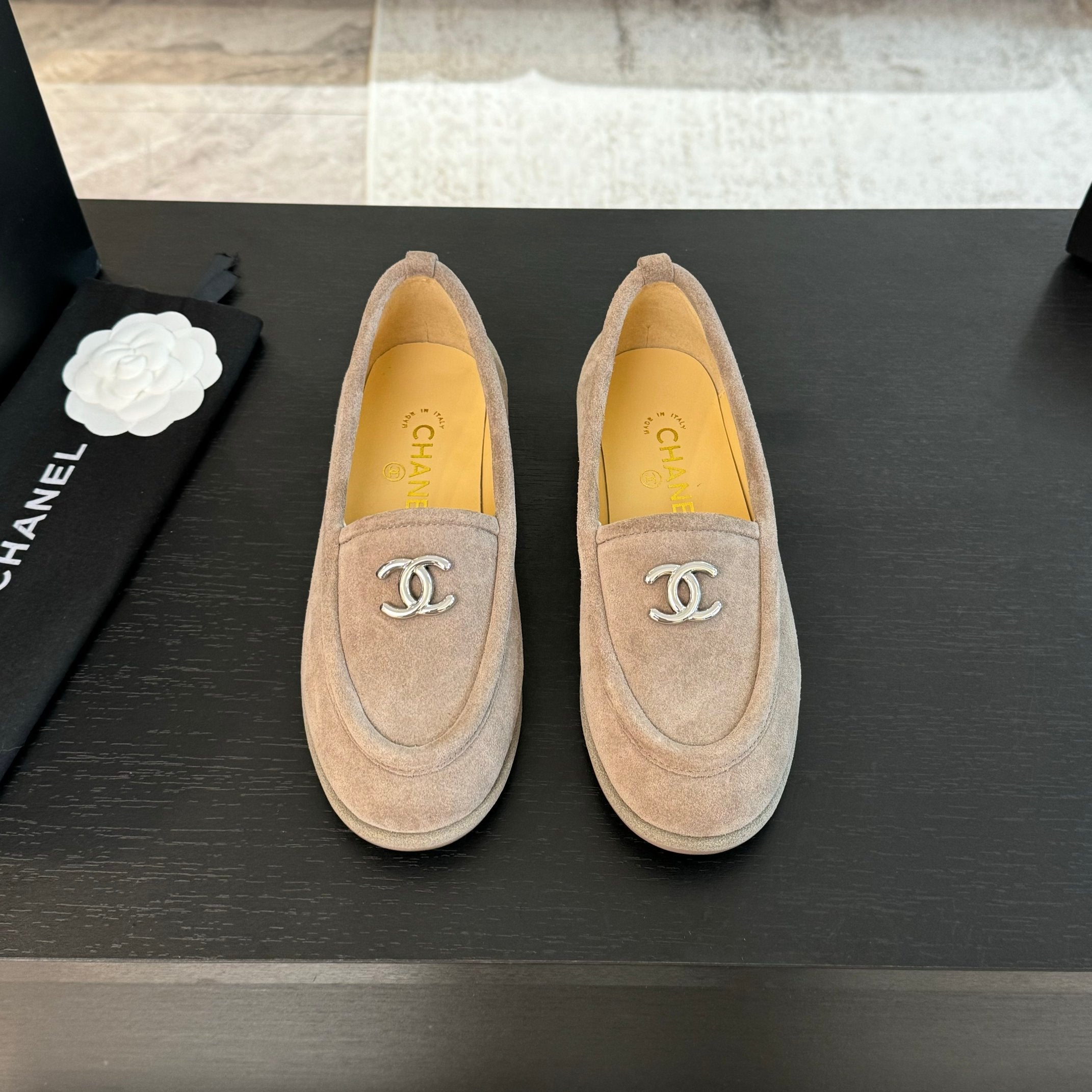 CC Moccasins Grey Suede