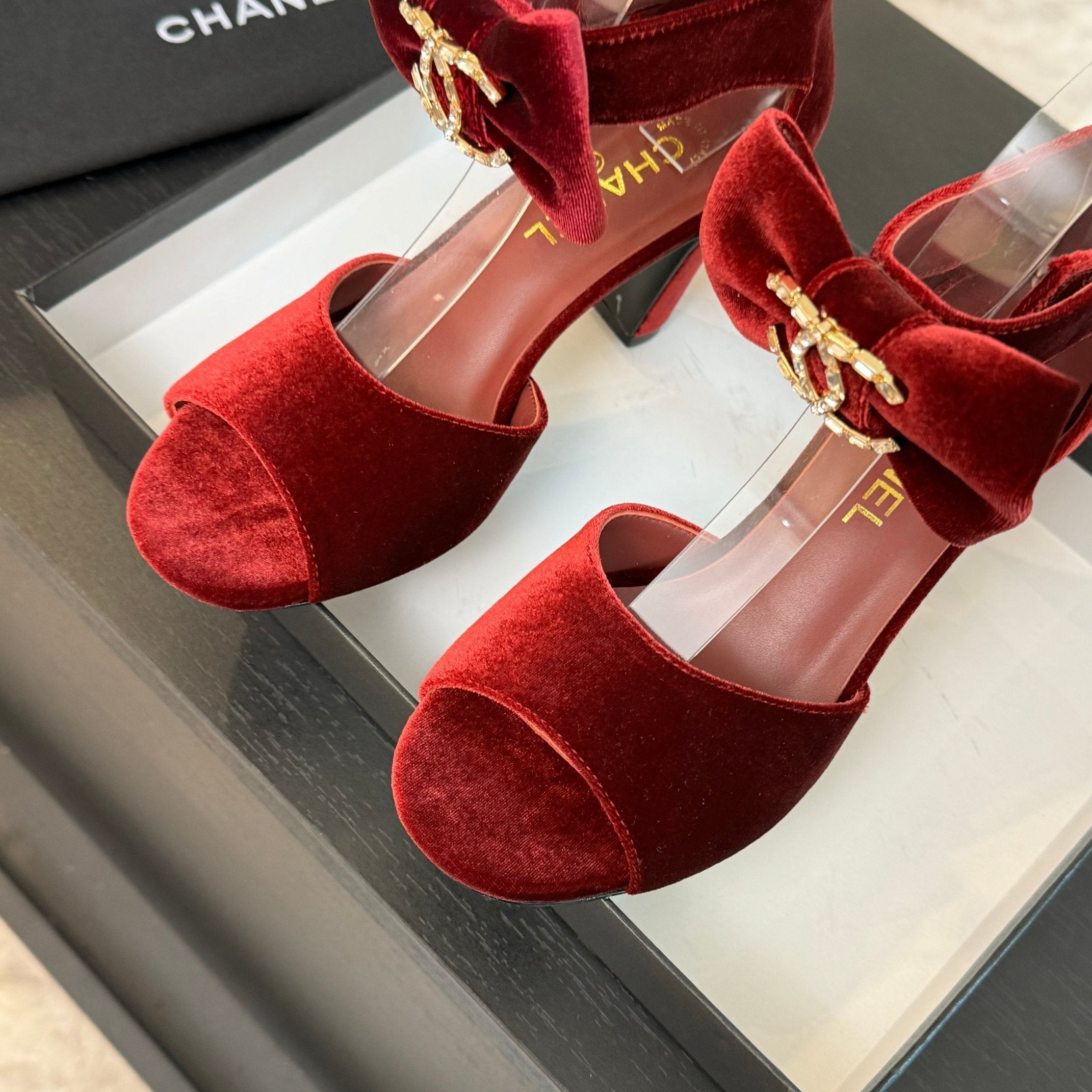 CC Sandals Red Velvet