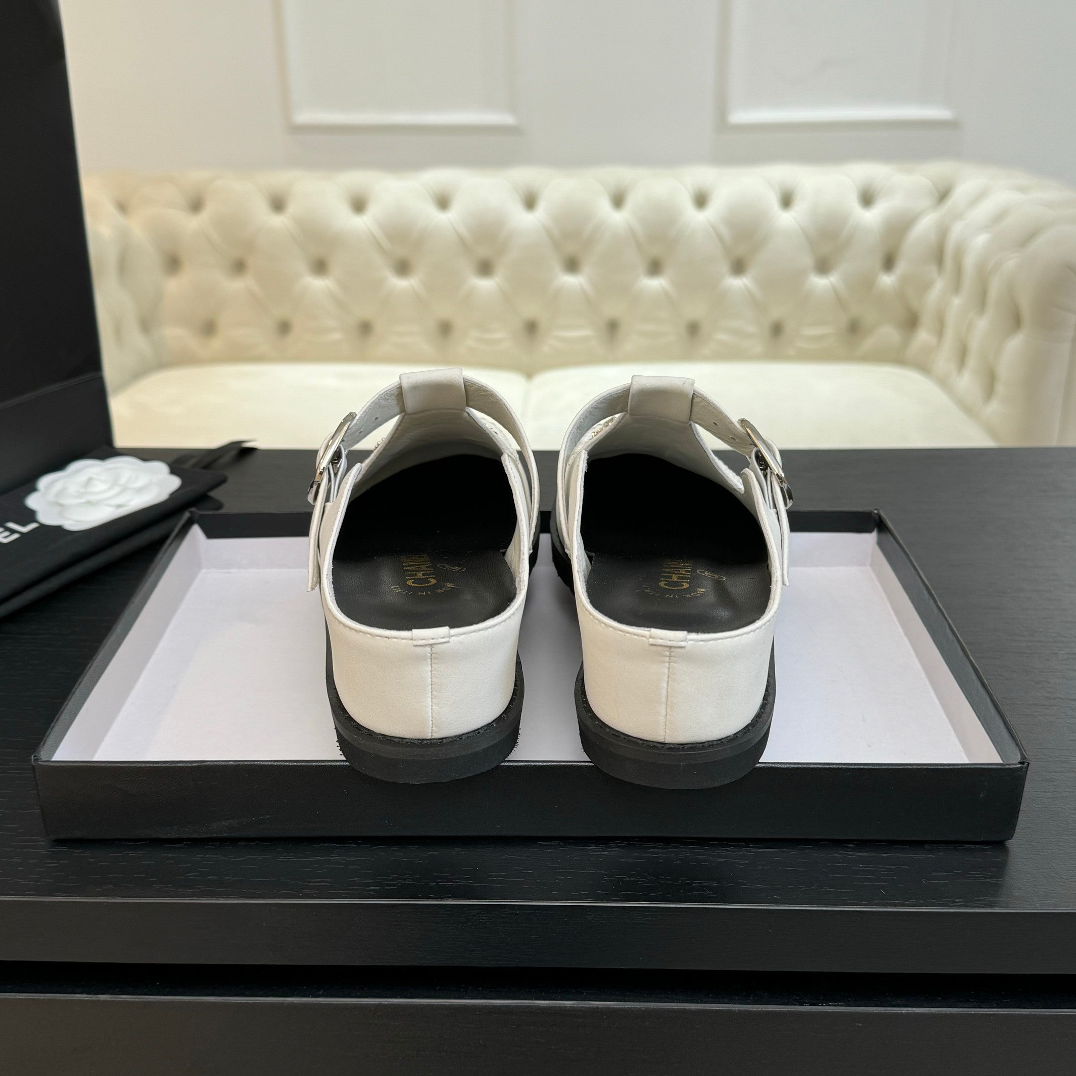 CC 25C Mule Sandal White Imported Cowhide 212943