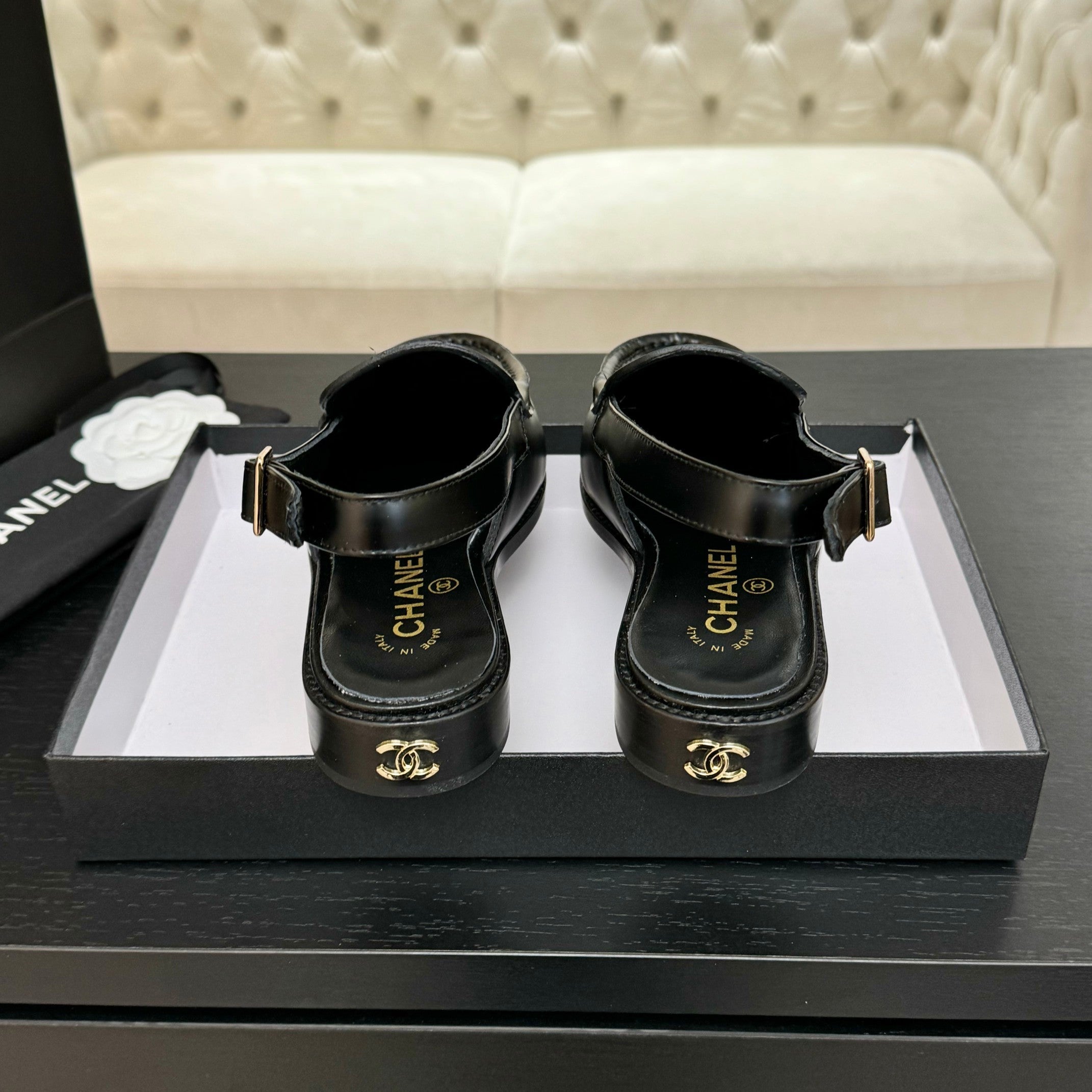 CC 25C Slingback Loafer Black Patent Leather