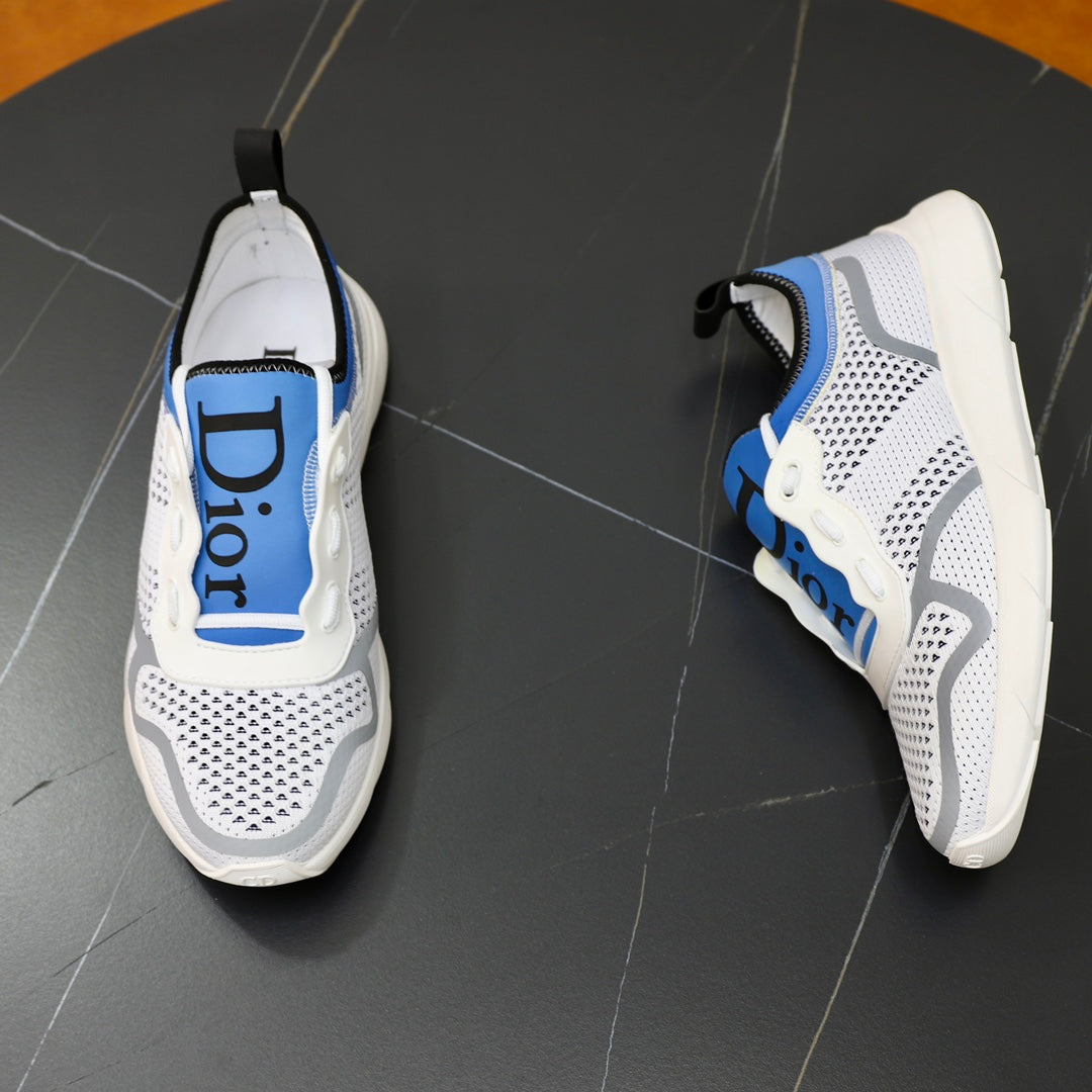 CD B21 Sneaker White Blue Knitted 643605