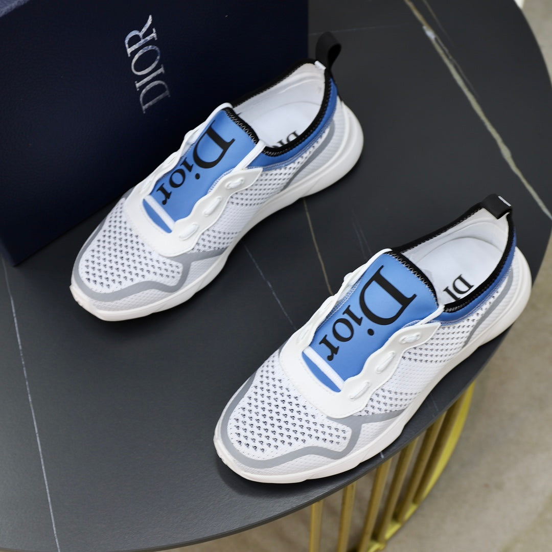 CD B21 Sneaker White Blue Knitted 643605