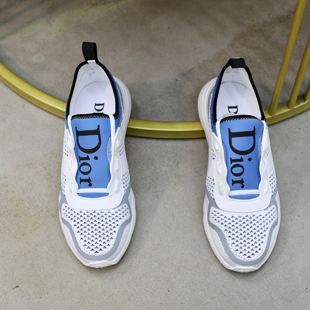 CD B21 Sneaker White Blue Knitted 643605