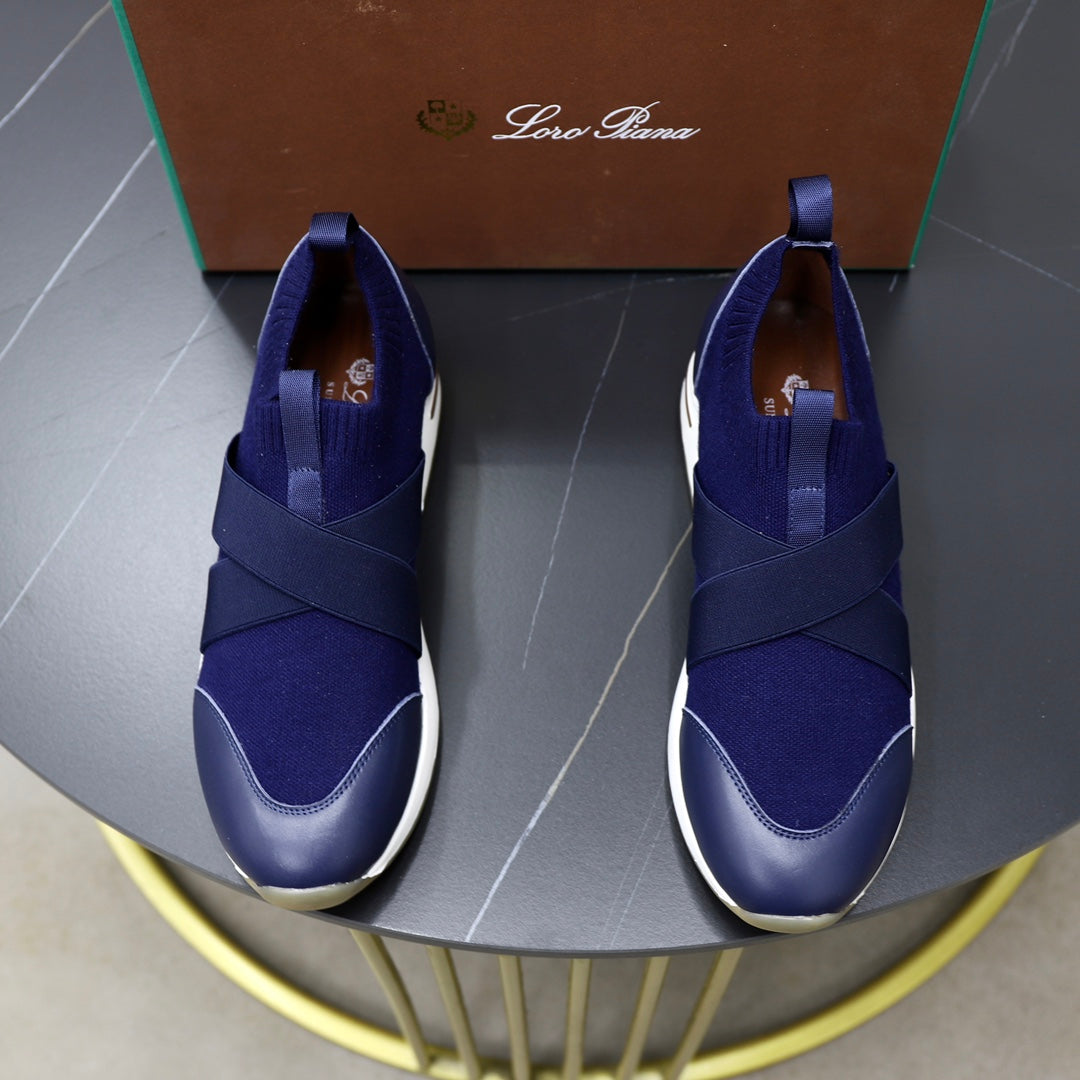 LP 360 KNITTED CASUAL SNEAKERS NAVY WOOL