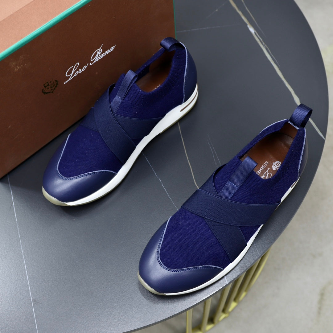 LP 360 KNITTED CASUAL SNEAKERS NAVY WOOL