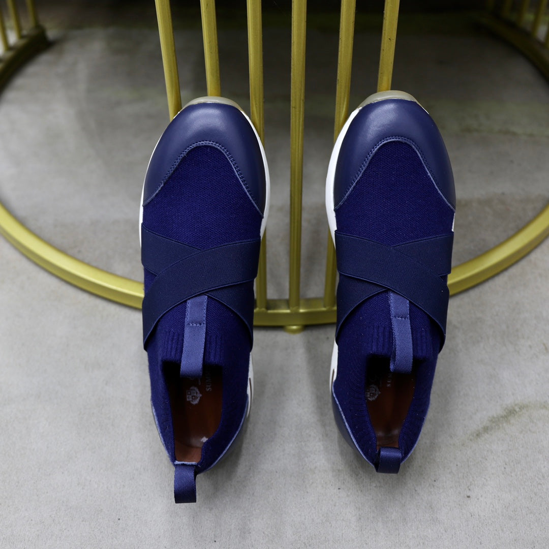 LP 360 KNITTED CASUAL SNEAKERS NAVY WOOL