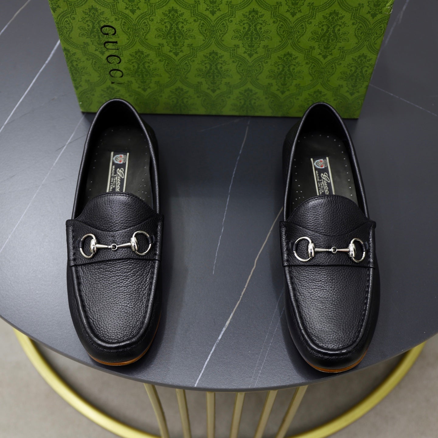 GG Men's Horsebit Loafer Black Cowhide 600399