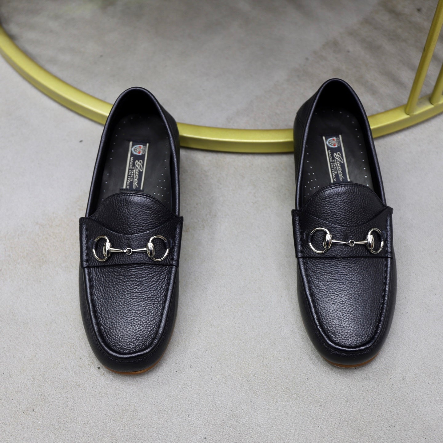 GG Men's Horsebit Loafer Black Cowhide 600399