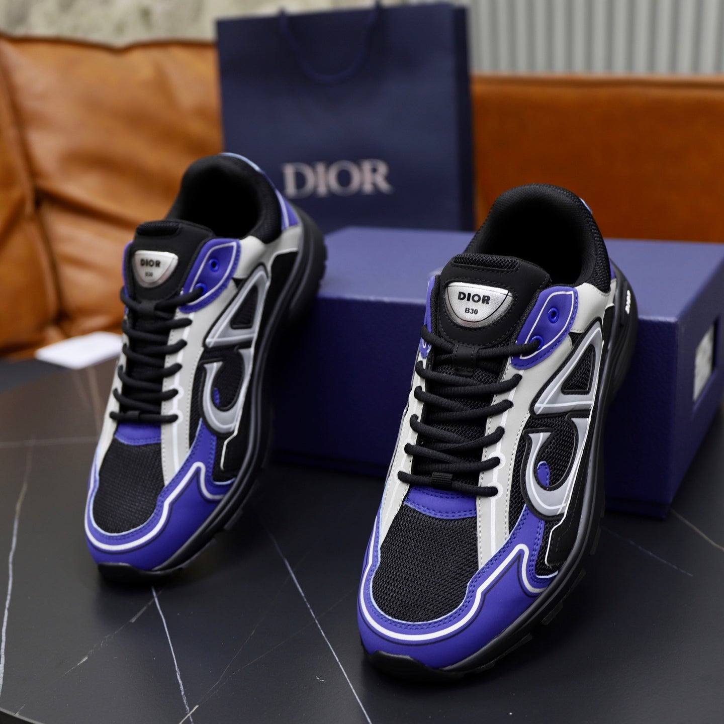 CD B30 Sneaker Black Mix Purple Mesh 643617