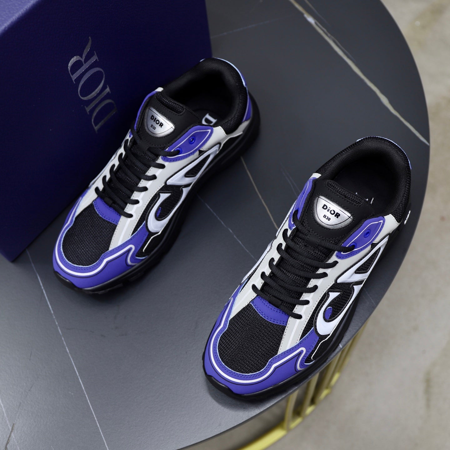 CD B30 Sneaker Black Mix Purple Mesh 643617