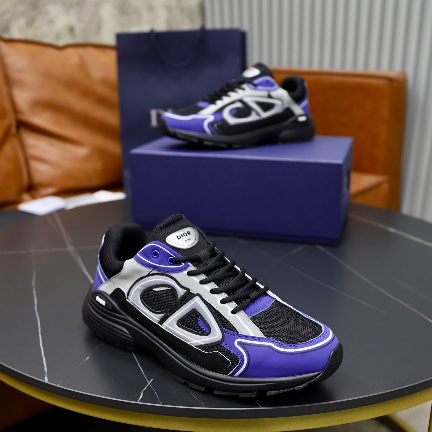 CD B30 Sneaker Black Mix Purple Mesh 643617