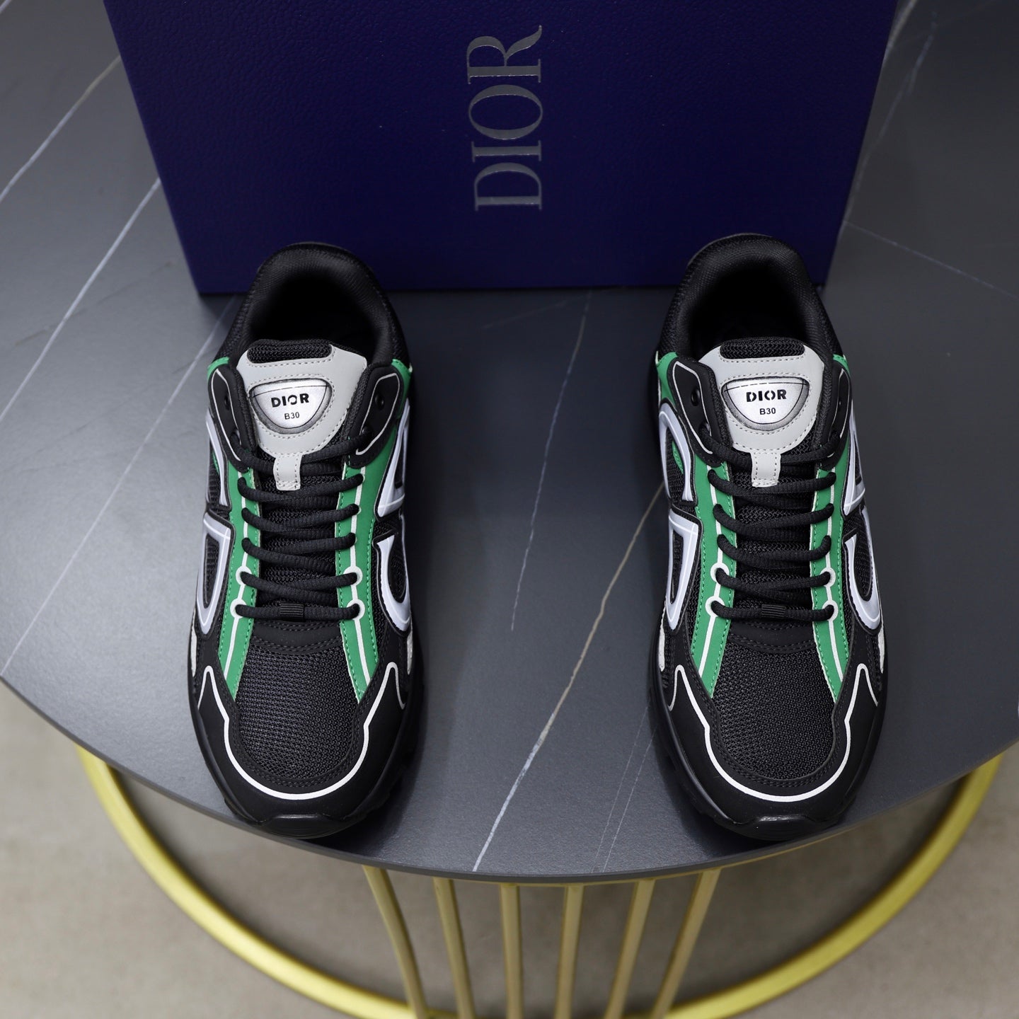 CD B30 Sneaker Black Mix Green Mesh 643619