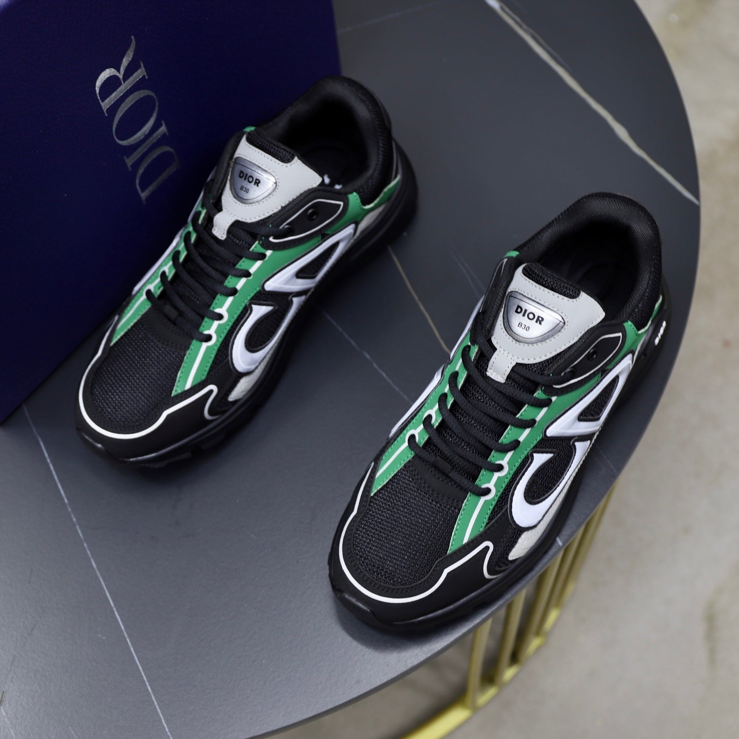 CD B30 Sneaker Black Mix Green Mesh 643619