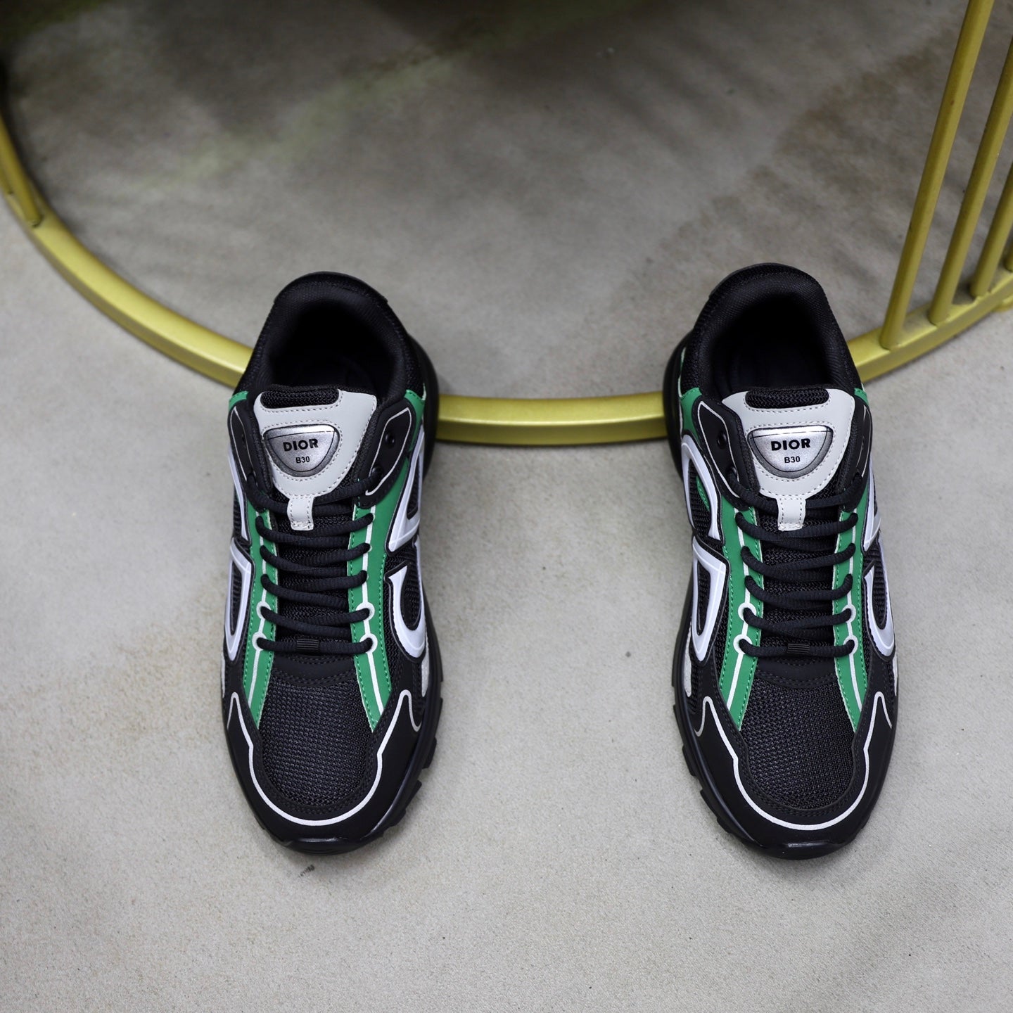 CD B30 Sneaker Black Mix Green Mesh 643619