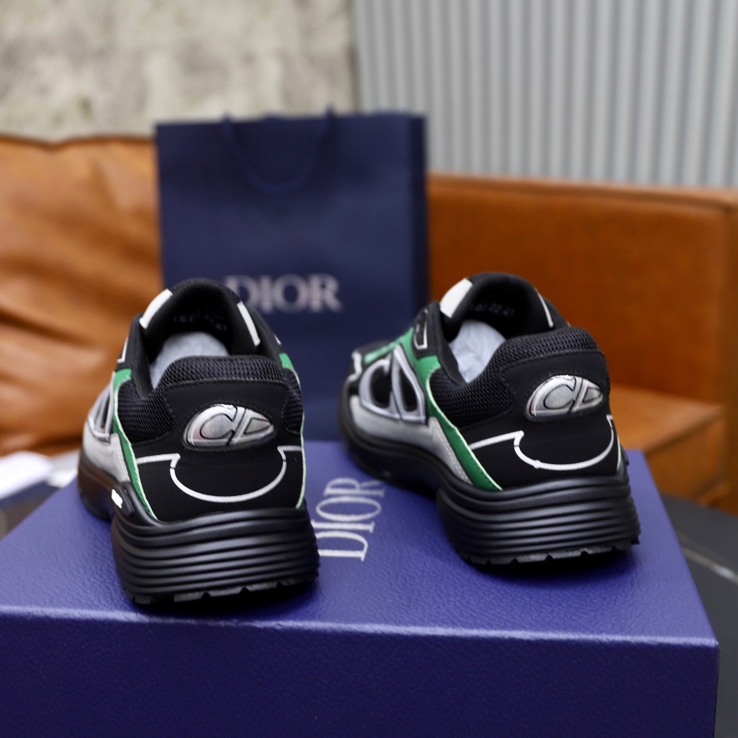 CD B30 Sneaker Black Mix Green Mesh 643619