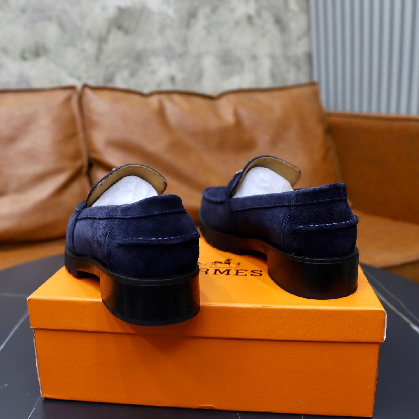 HM Men's Icone Loafer Navy Blue Suede 714425