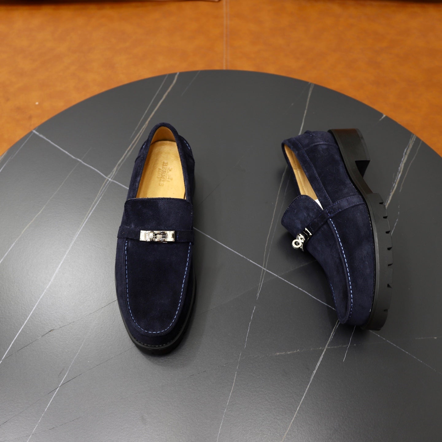 HM Men's Icone Loafer Navy Blue Suede 714425