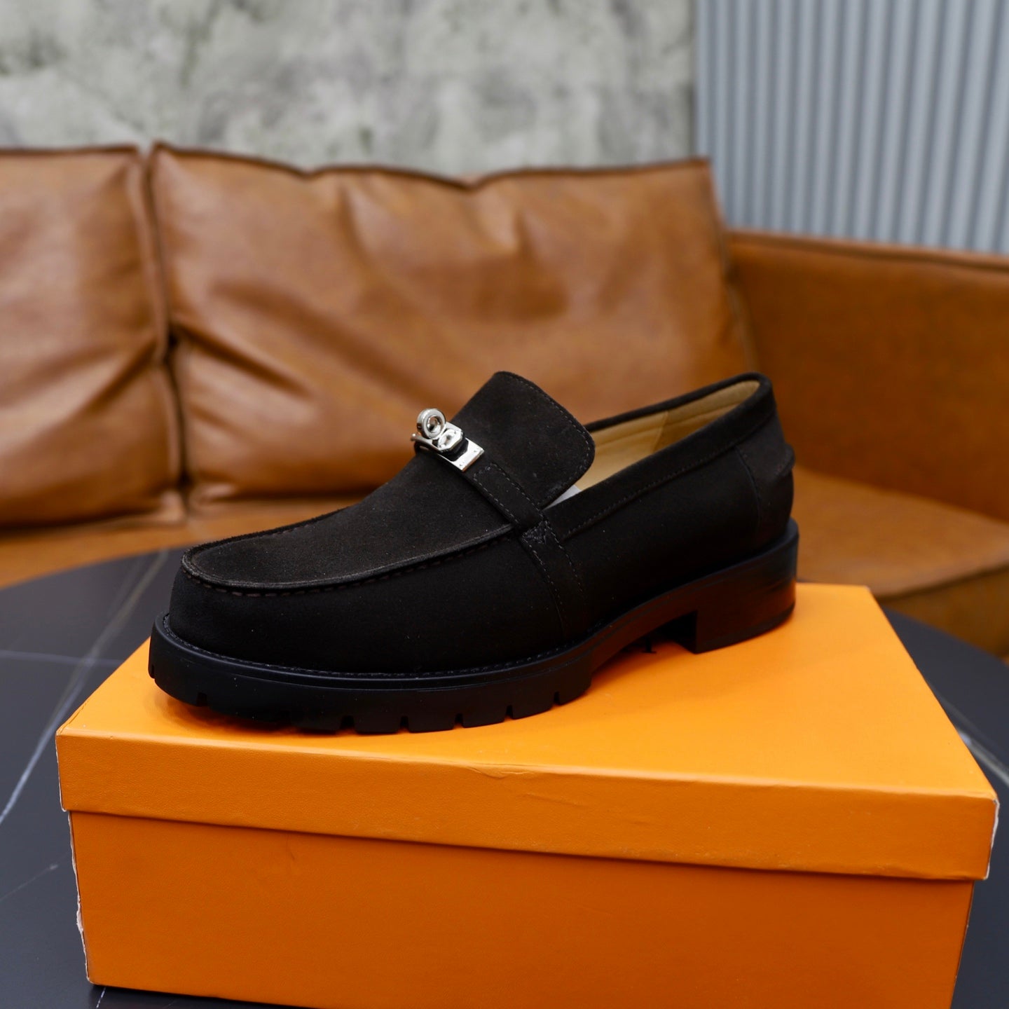 HM Men's Icone Loafer Dark Brown Suede 714426