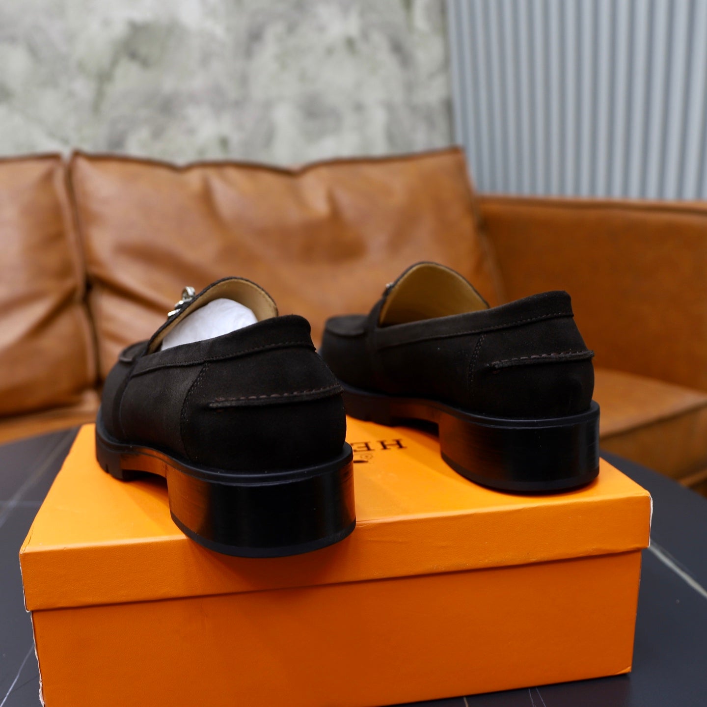 HM Men's Icone Loafer Dark Brown Suede 714426