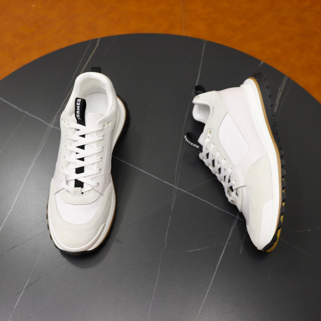 HM Men's Leader sneaker White Suede Calfskin 747917