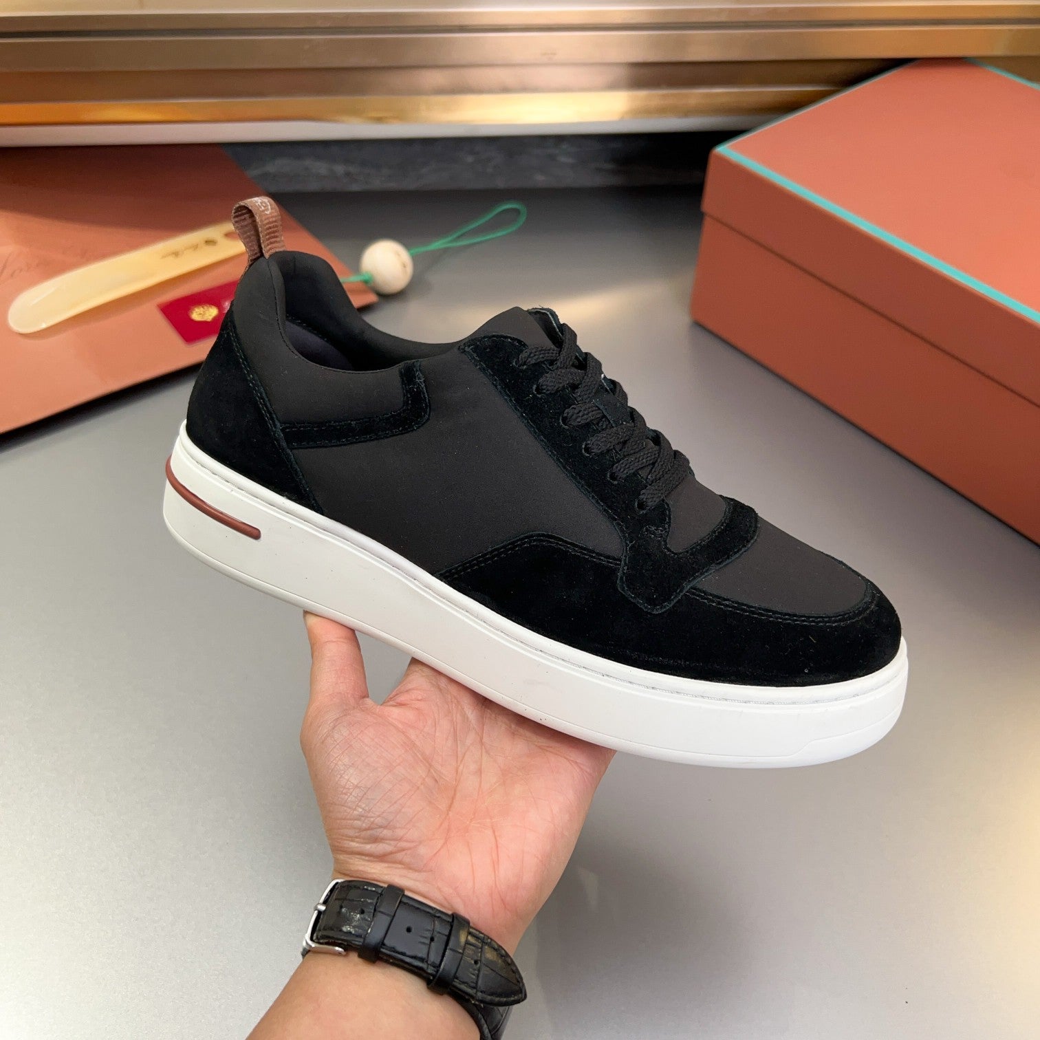 LP NEWPORT WALK SNEAKERS BLACK SUEDE