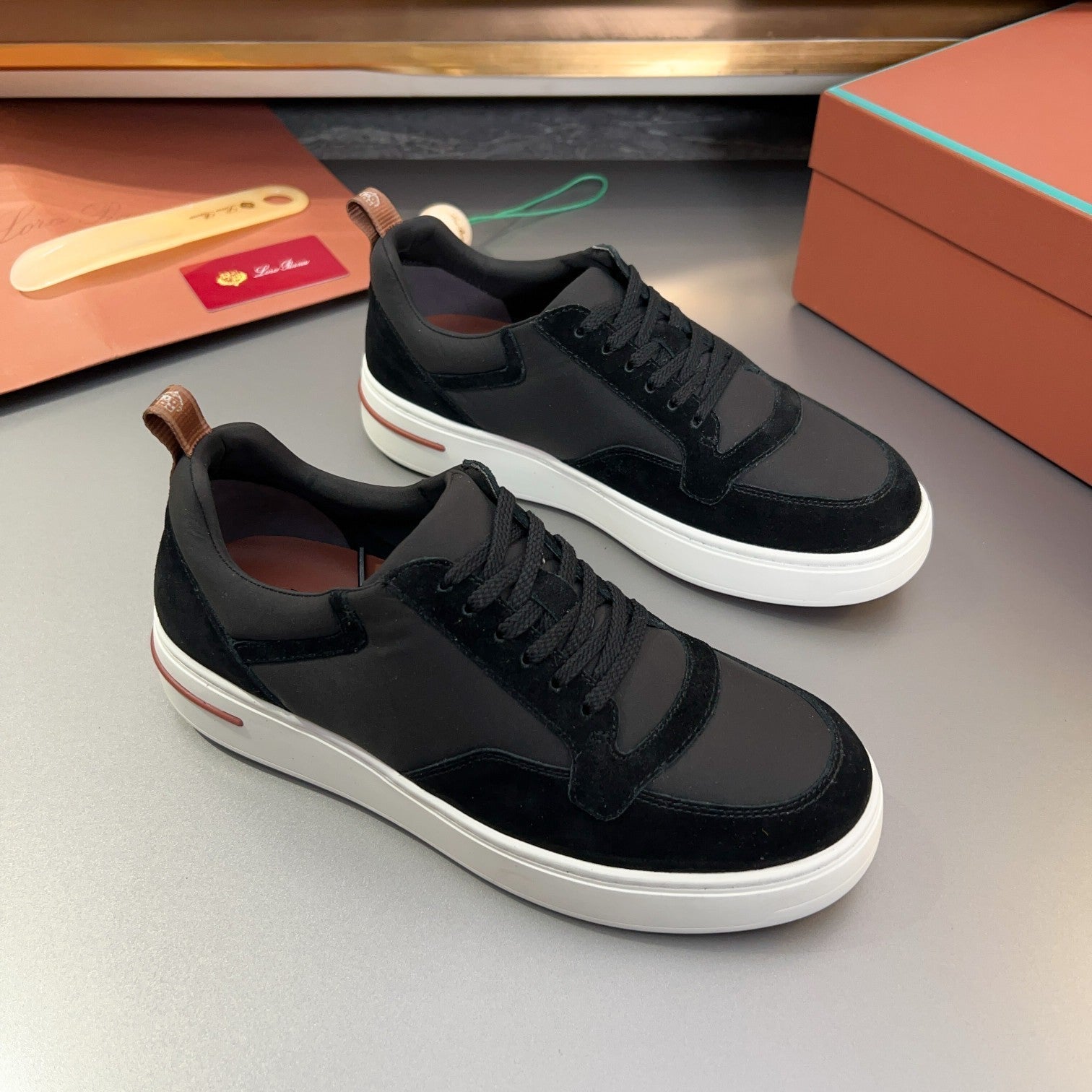LP NEWPORT WALK SNEAKERS BLACK SUEDE