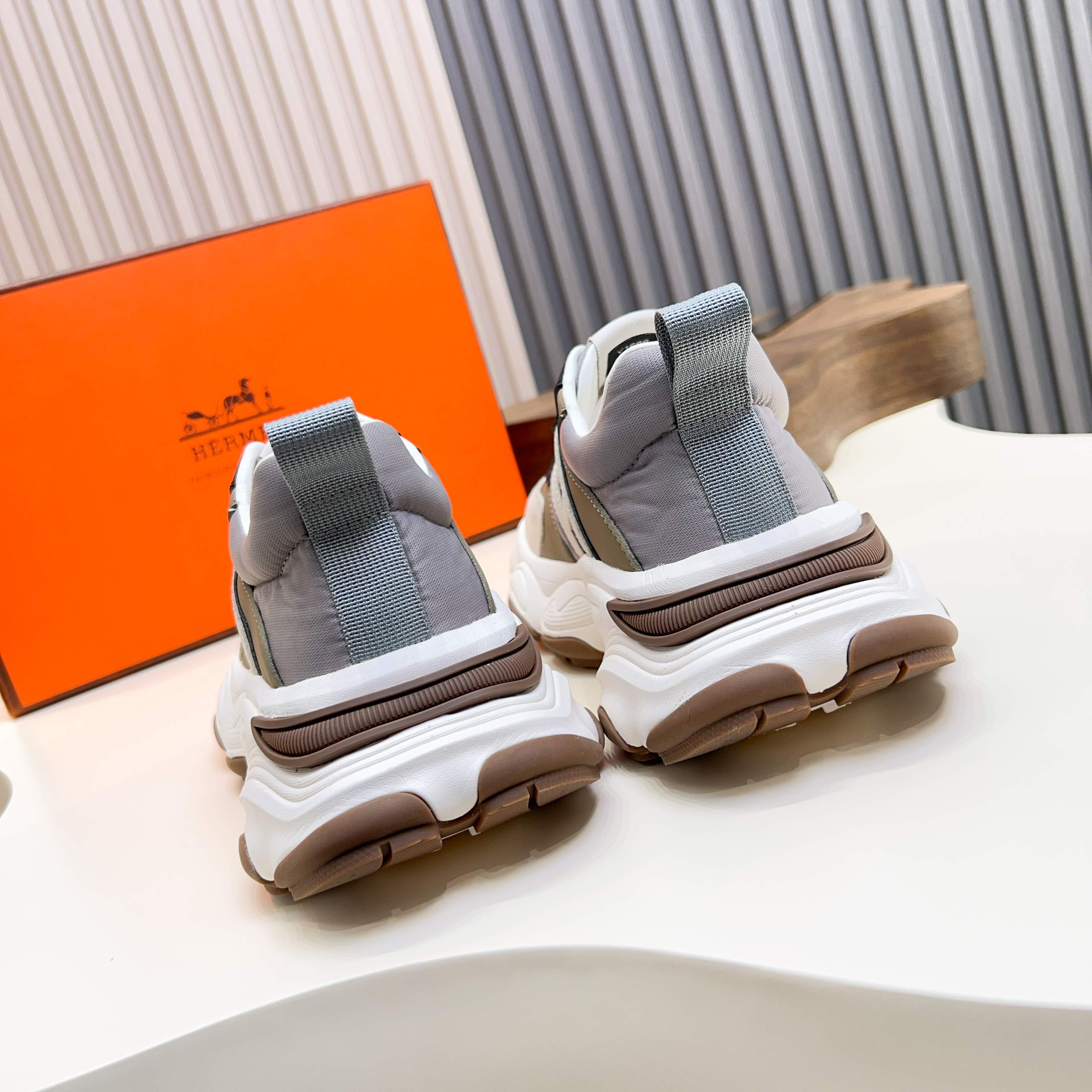 HM Men's Sneaker Multicolor Calfskin Suede 601277