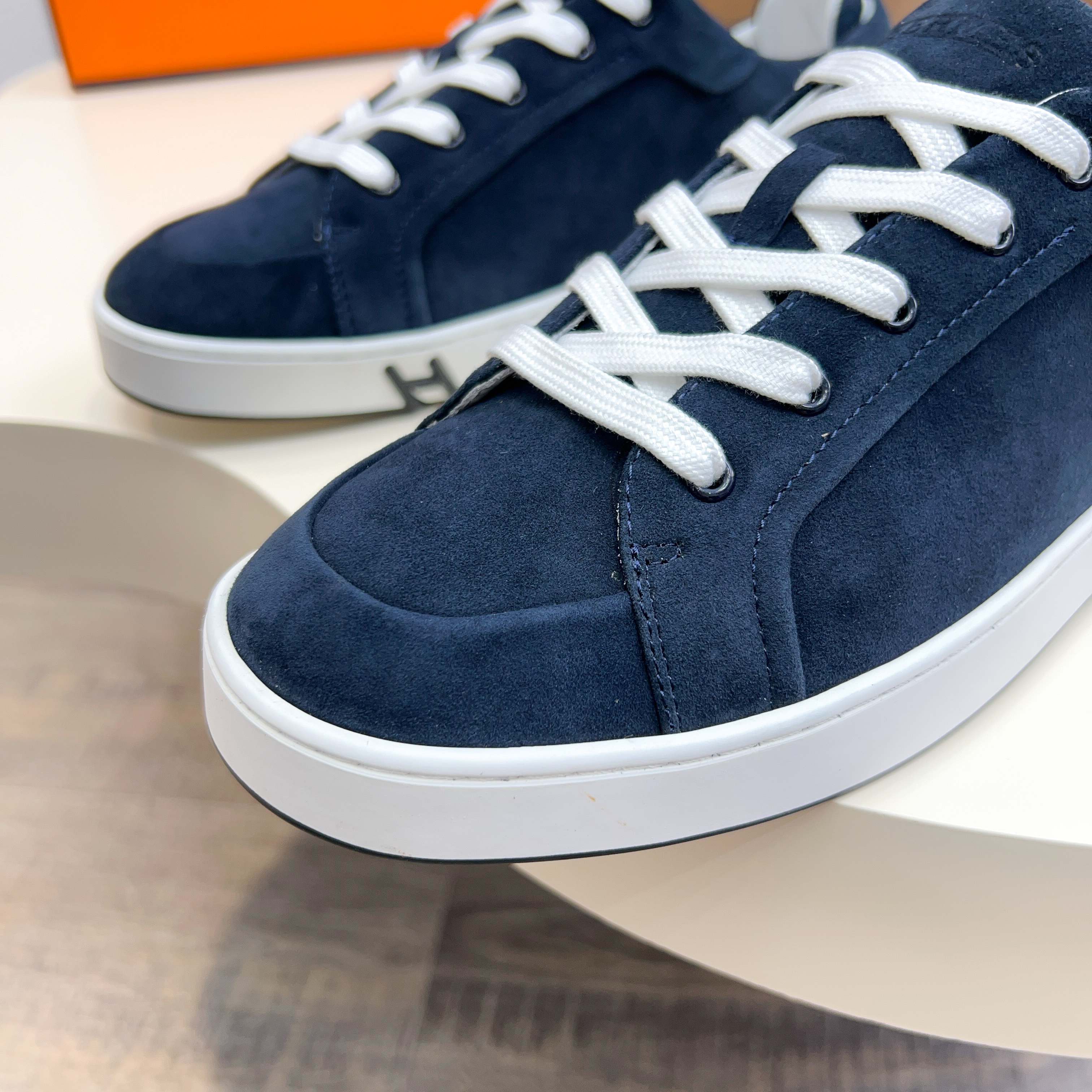 HM Men's Sneaker Navy Blue Suede 602545