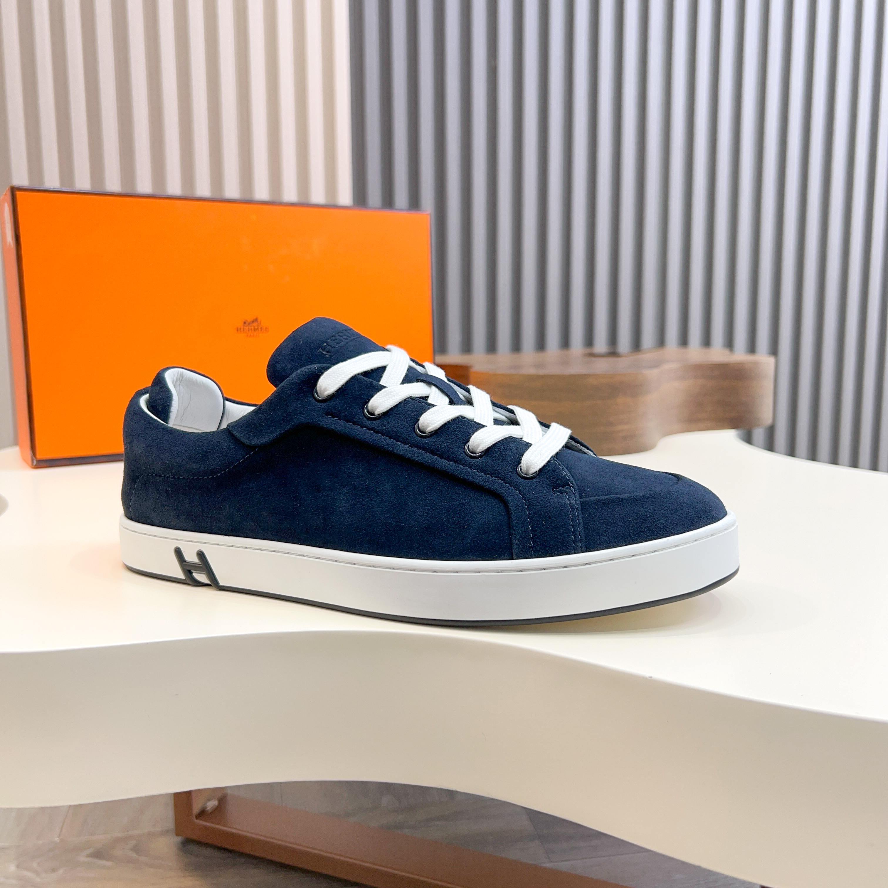 HM Men's Sneaker Navy Blue Suede 602545