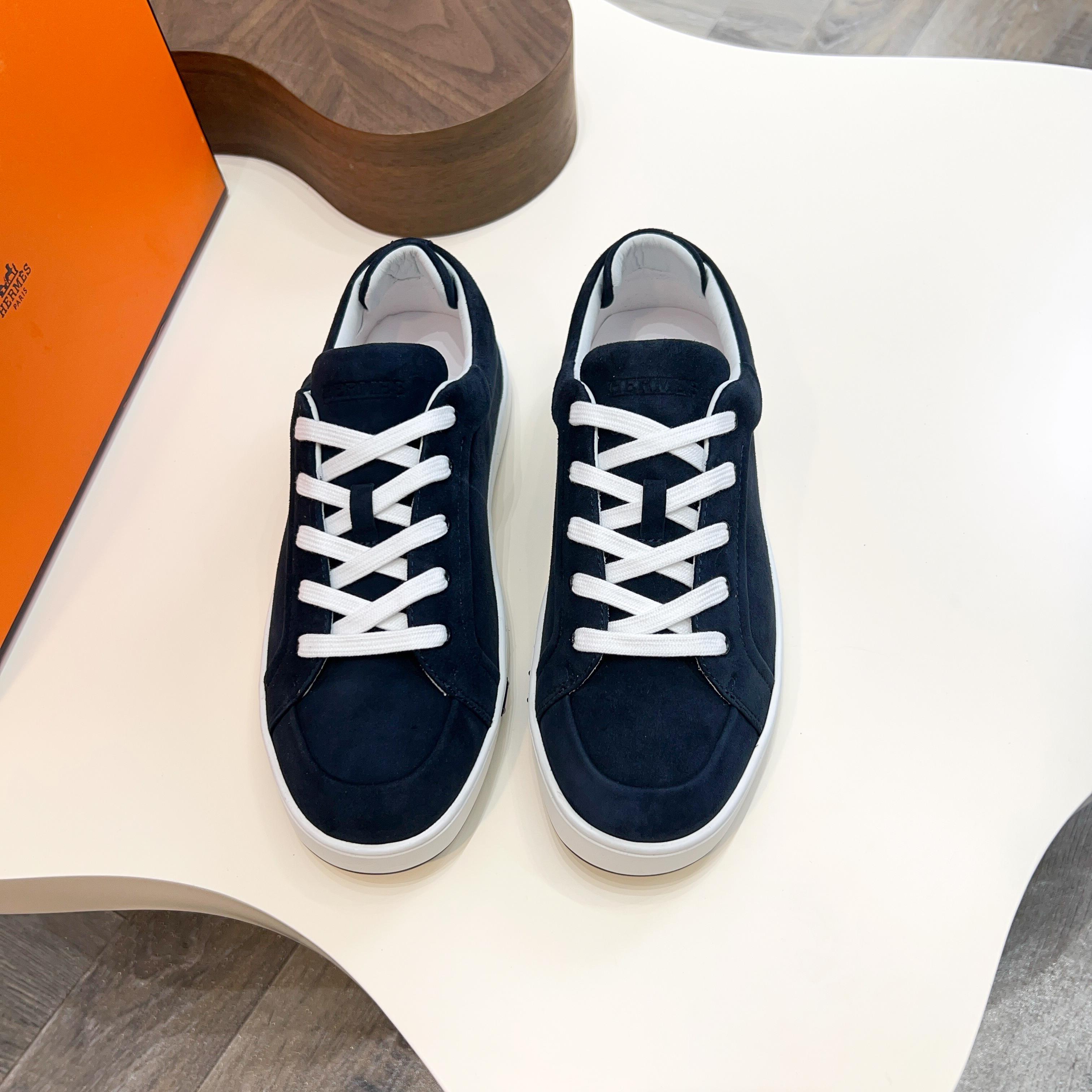 HM Men's Sneaker Navy Blue Suede 602545