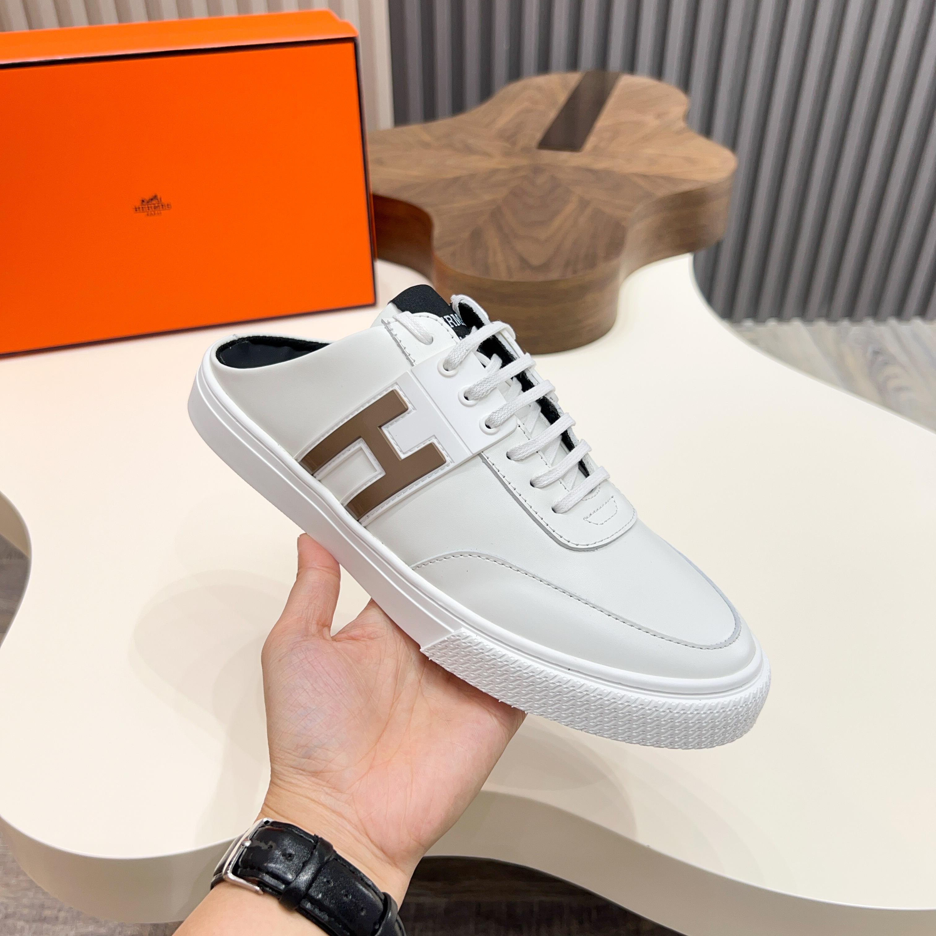 HM Men's Keep Mule White Calfskin 652000