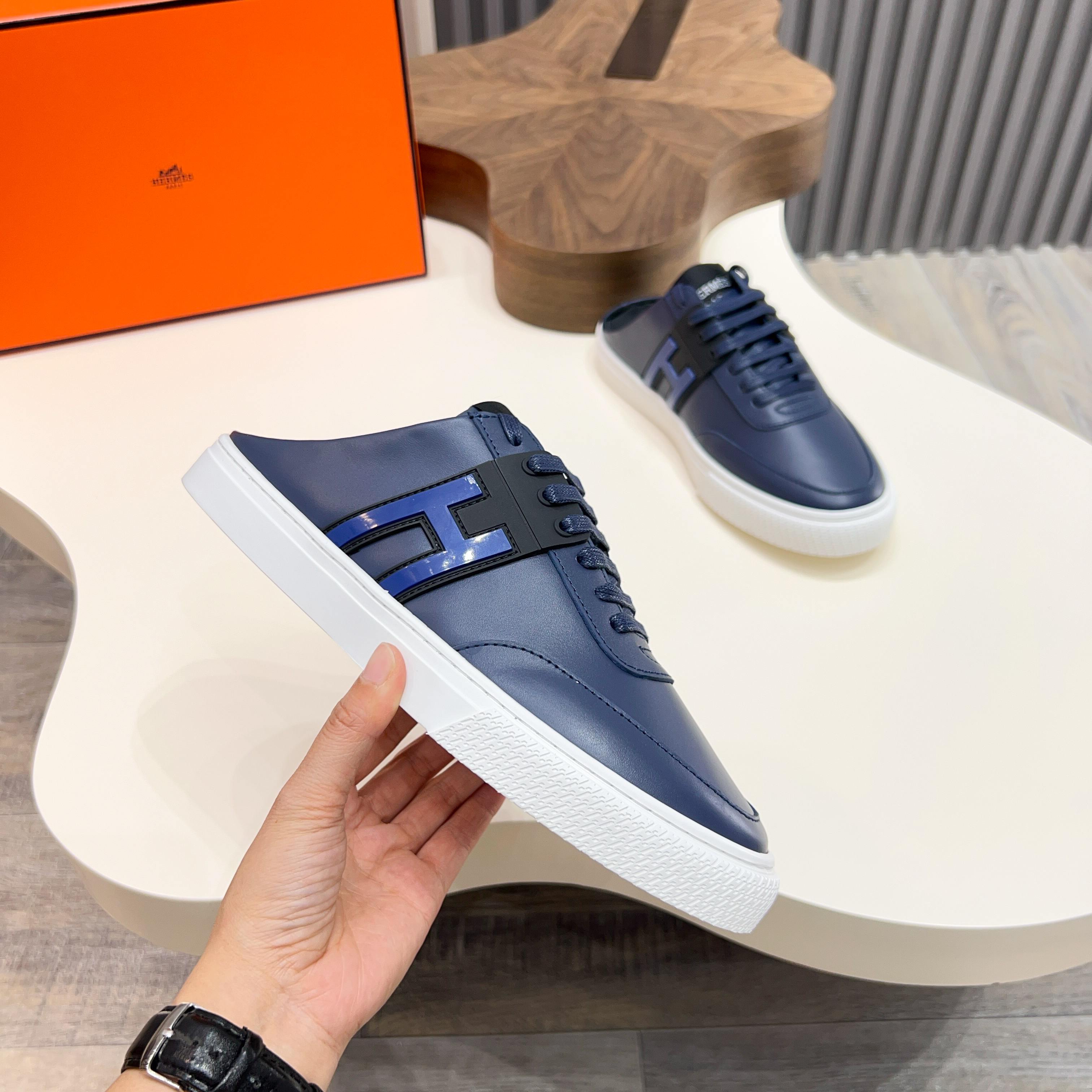 HM Men's Keep Mule Blue Calfskin 651998