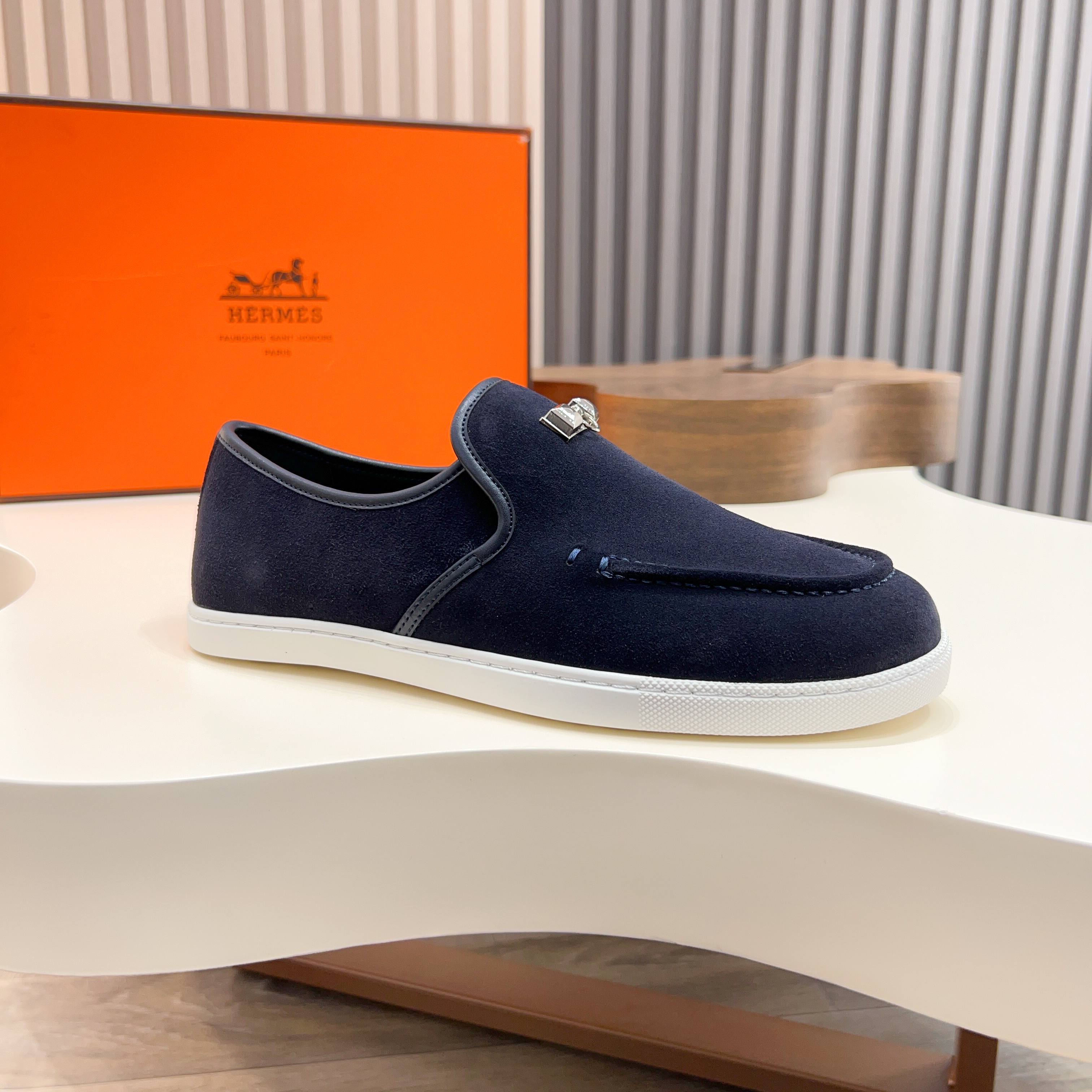 HM Men's Jour Loafer Navy Blue Suede 687431