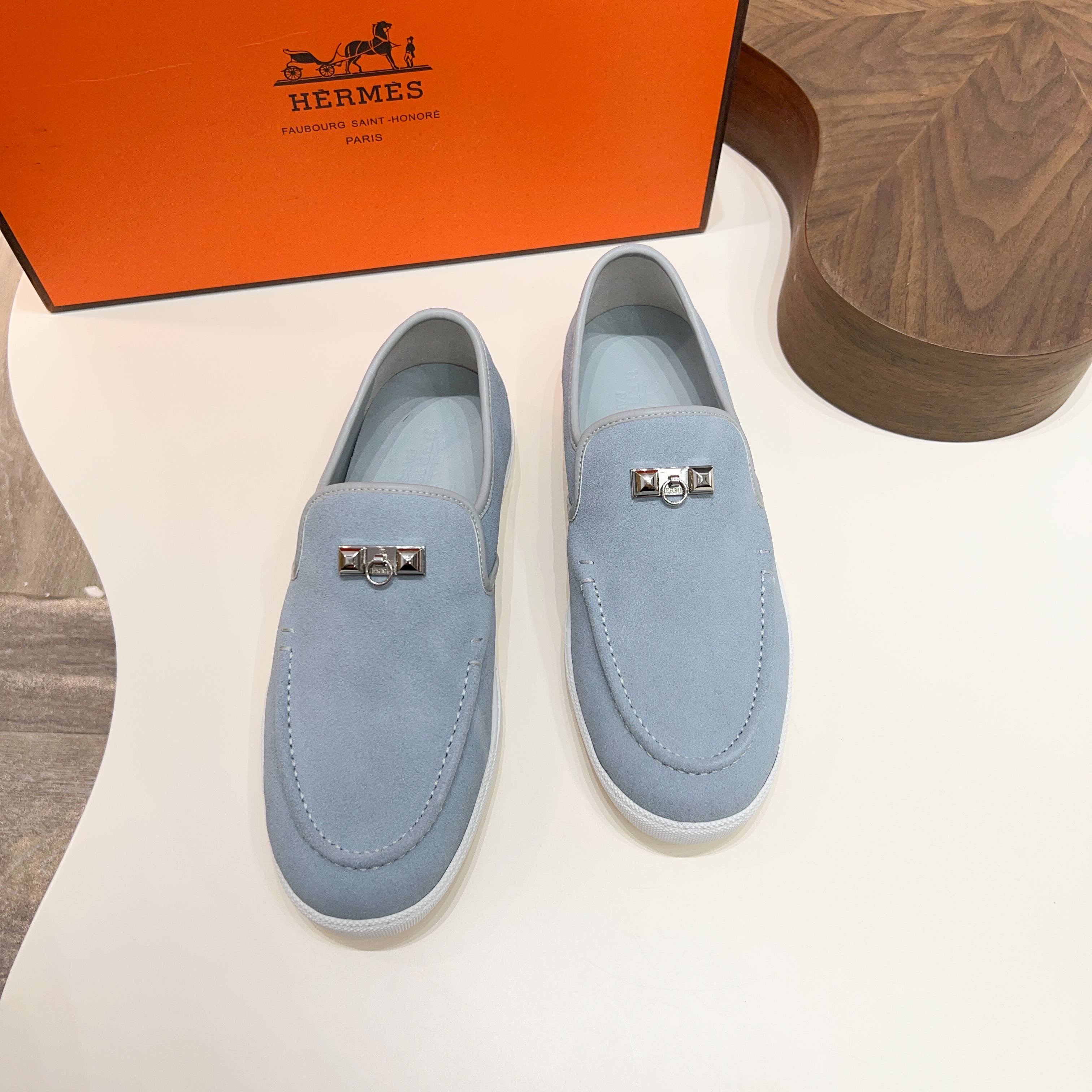 HM Men's Jour Loafer Pastel Blue Suede 687432