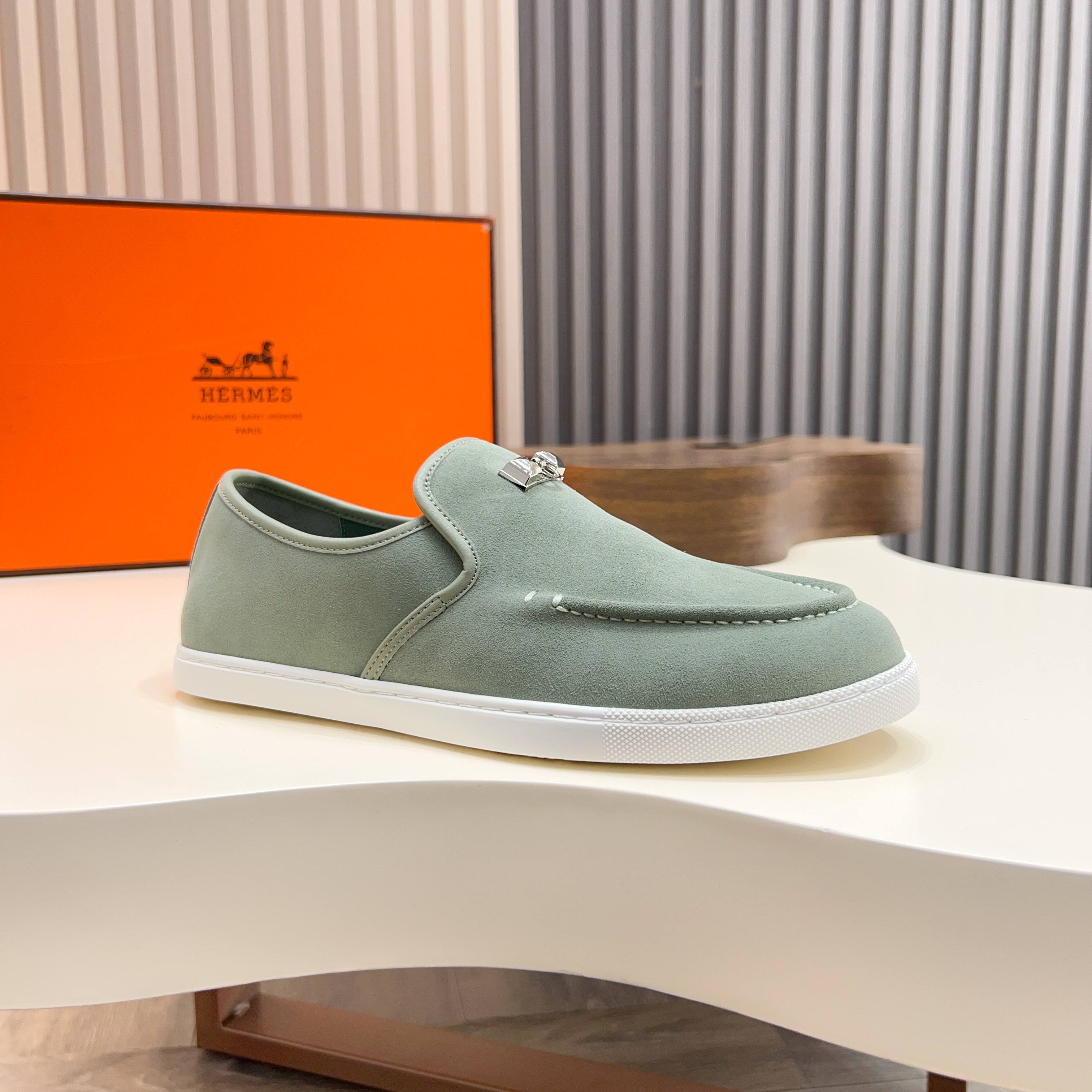 HM Men's Jour Loafer Pastel Green Suede 687434