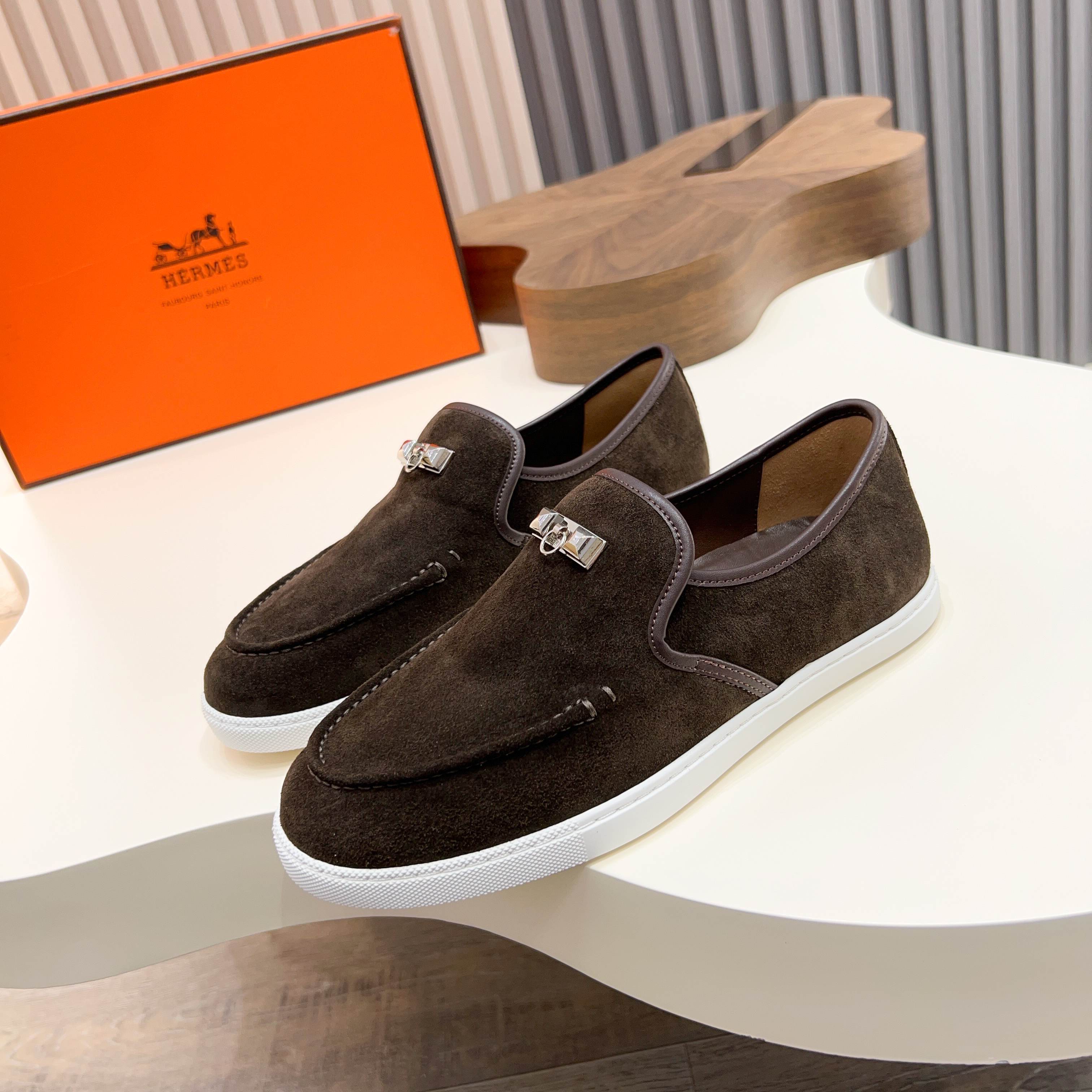 HM Men's Jour Loafer Dark Brown Suede 687437