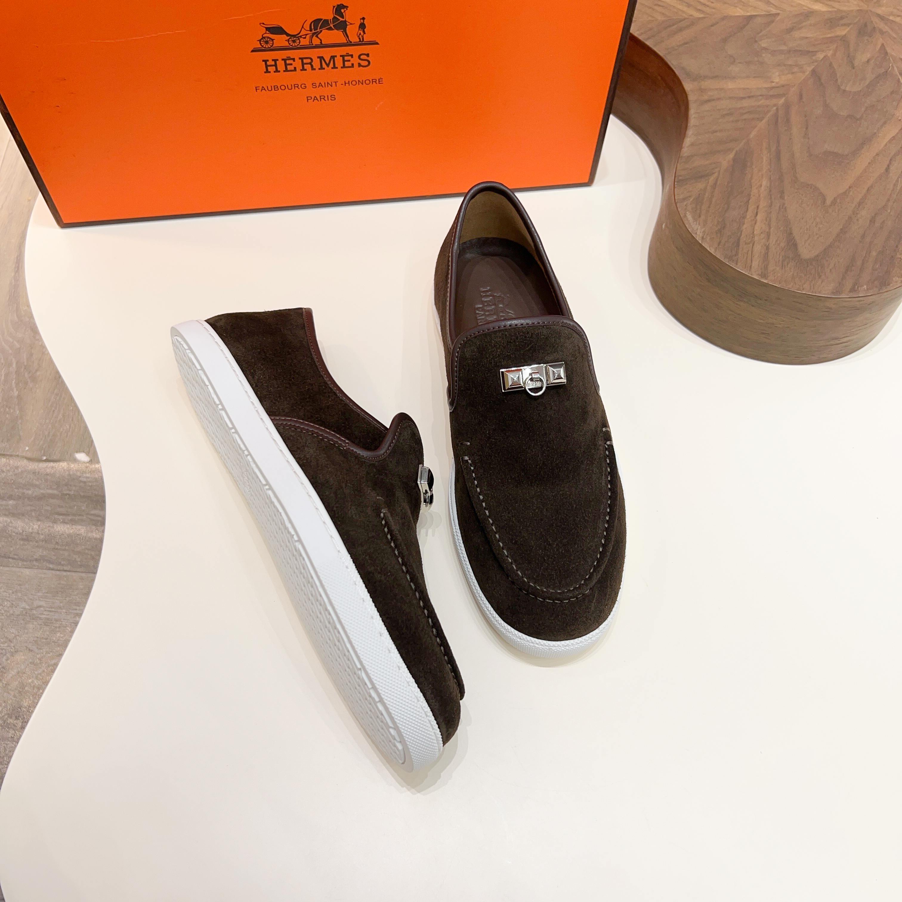 HM Men's Jour Loafer Dark Brown Suede 687437