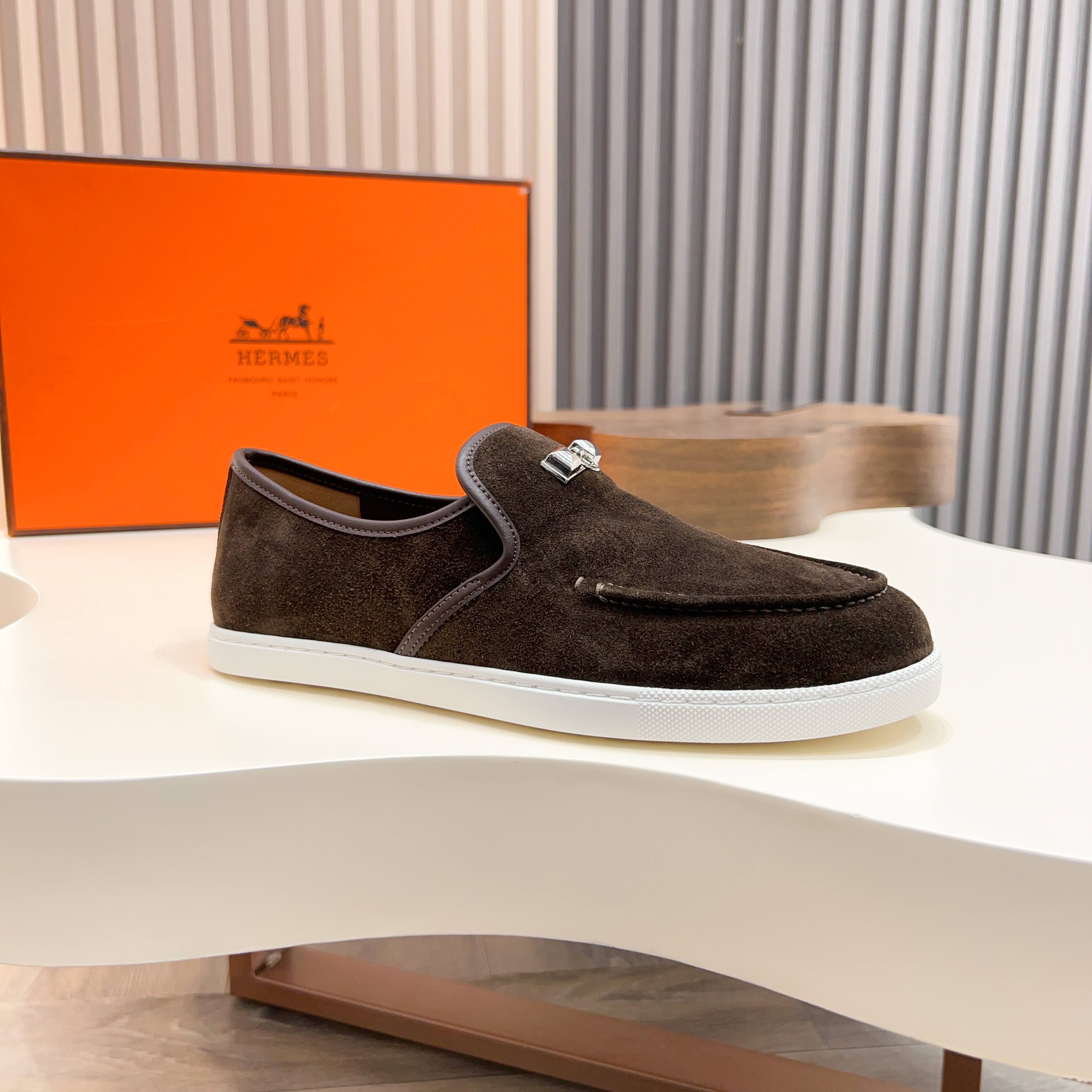 HM Men's Jour Loafer Dark Brown Suede 687437