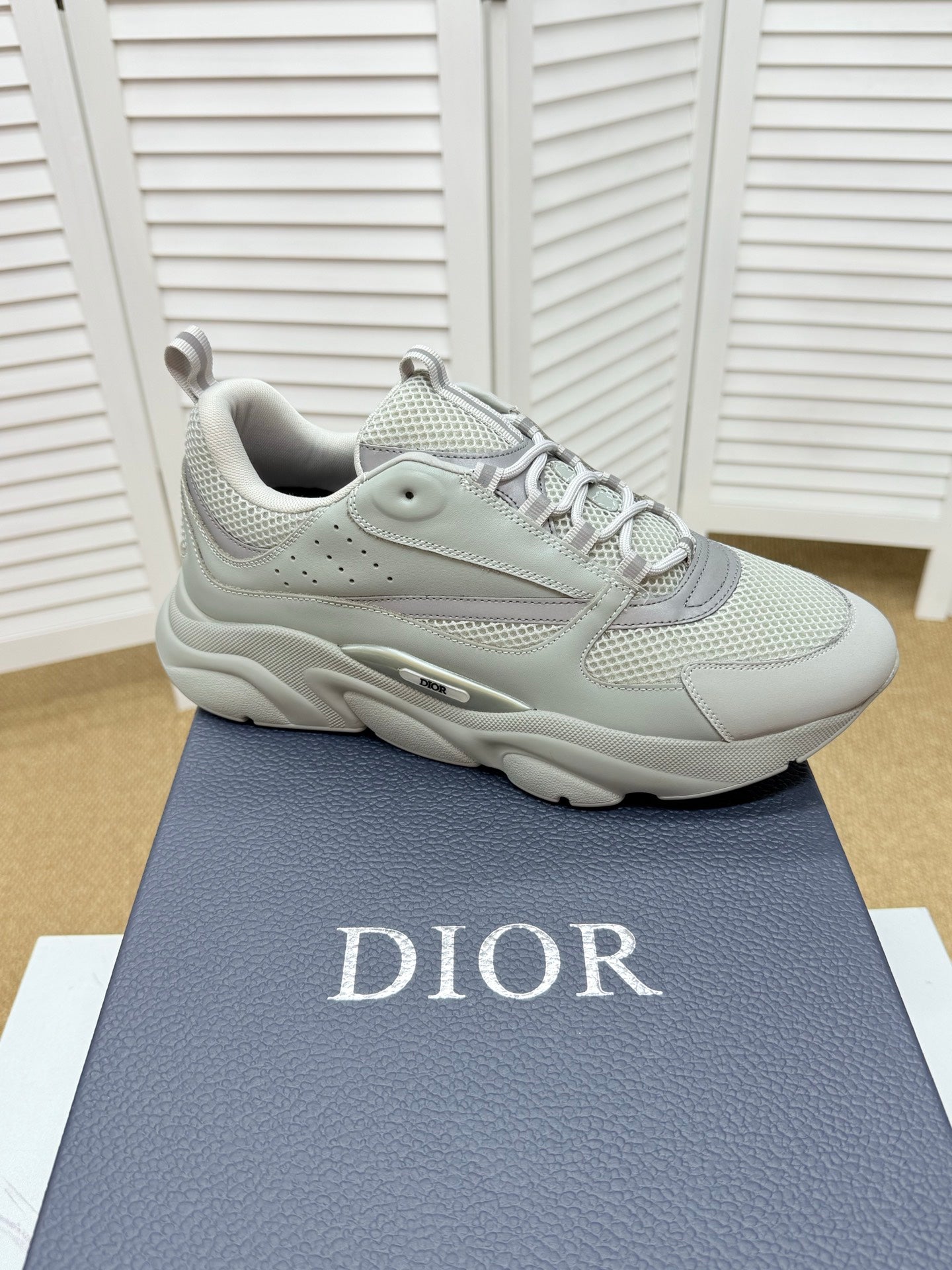 CD B22 Sneaker Grey Mesh Calfskin 648059