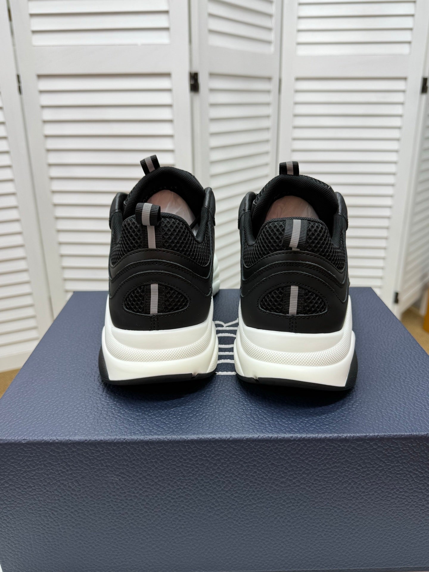 CD B22 Sneaker Black Mesh Calfskin 648068